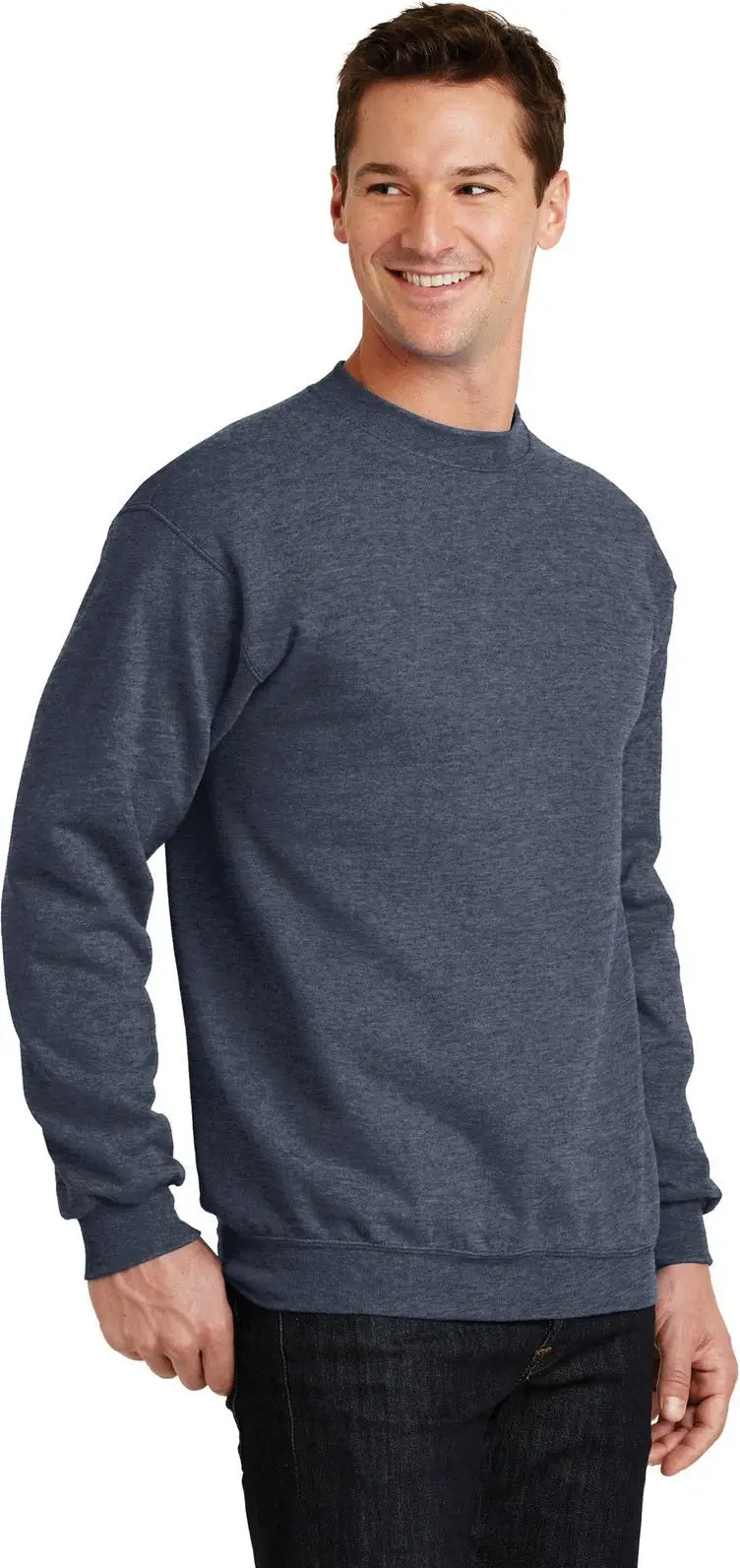 Port & Company Pc78 co Core Fleece Crewneck Sweatshirt - Heather Navy