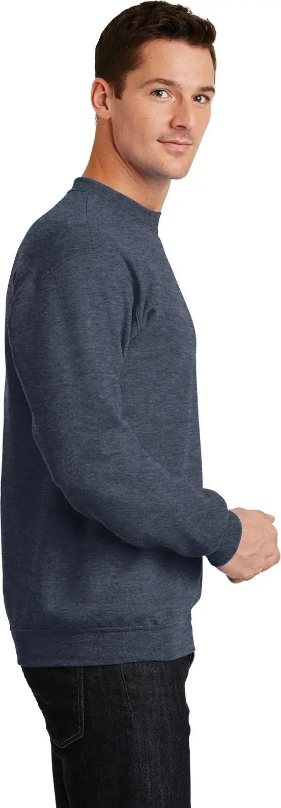 Port & Company Pc78 co Core Fleece Crewneck Sweatshirt - Heather Navy
