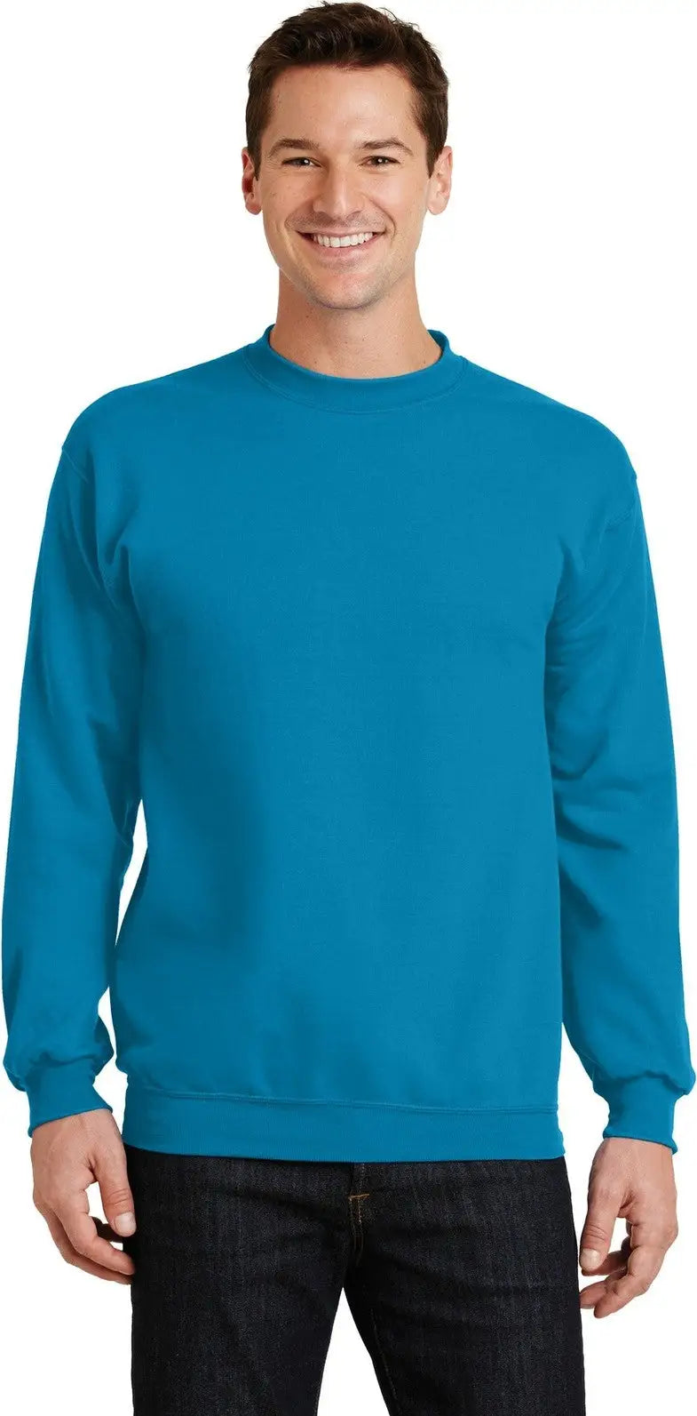 Port & Company Pc78 co Core Fleece Crewneck Sweatshirt - Neon Blue - Adult s
