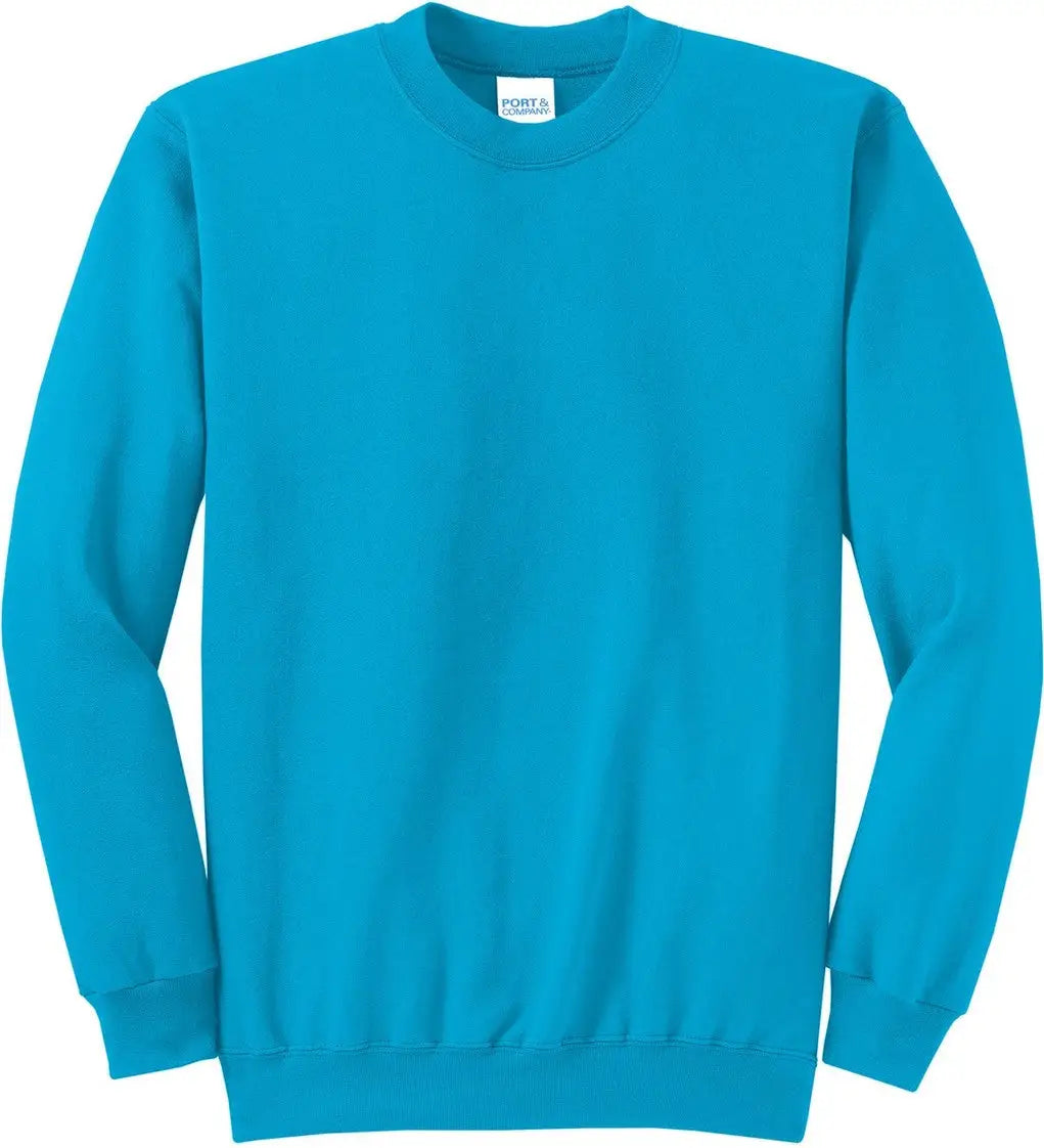 Port & Company Pc78 co Core Fleece Crewneck Sweatshirt - Neon Blue