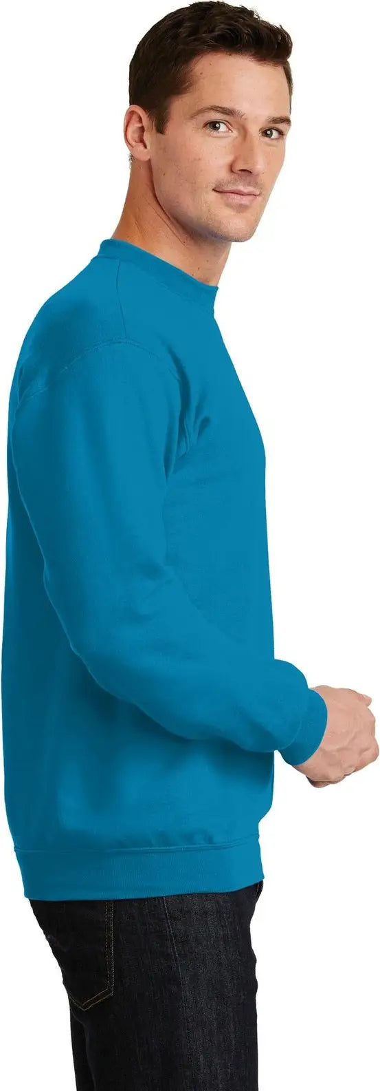 Port & Company Pc78 co Core Fleece Crewneck Sweatshirt - Neon Blue