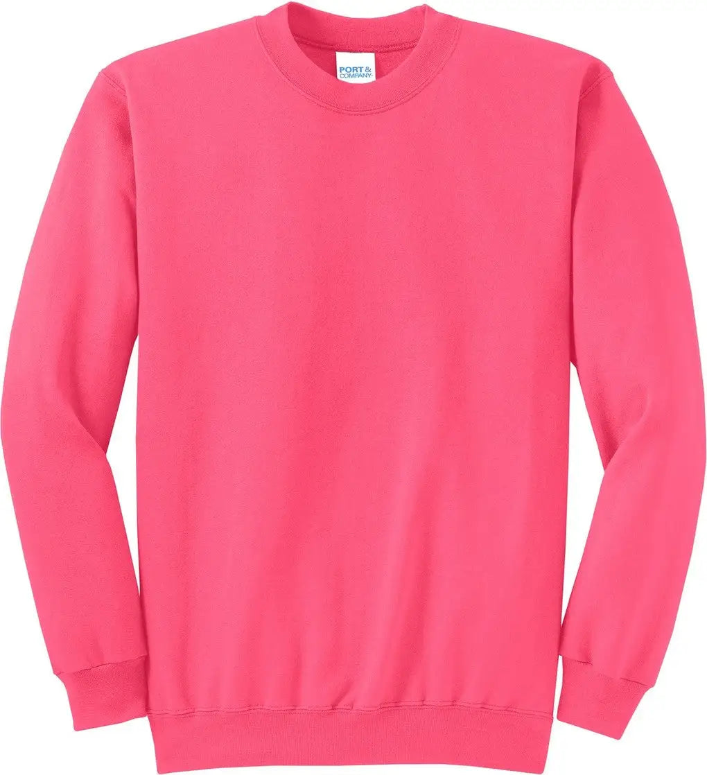 Port & Company Pc78 co Core Fleece Crewneck Sweatshirt - Neon Pink