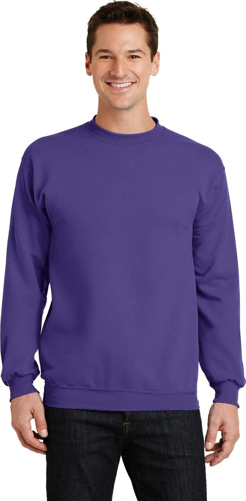 Port & Company Pc78 co Core Fleece Crewneck Sweatshirt - Purple - Adult s
