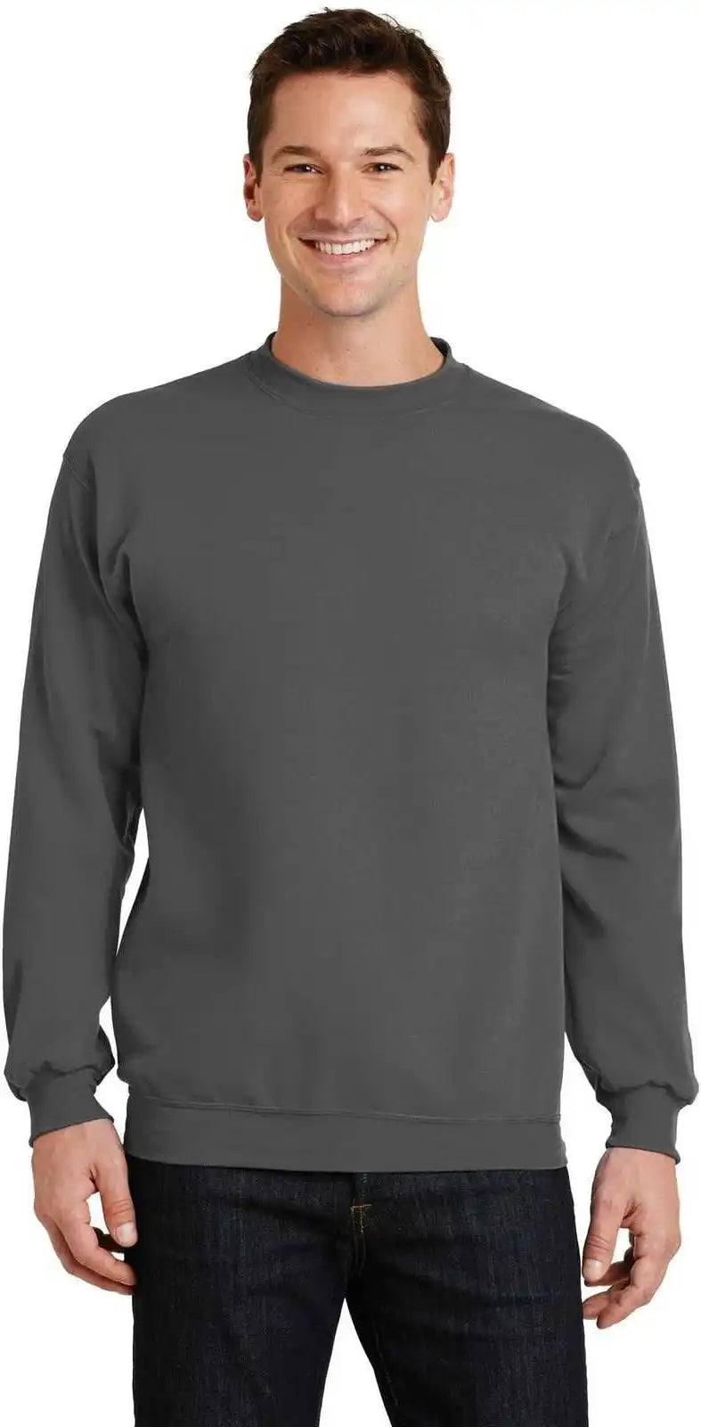 Port & Company Pc78 Core Fleece Crewneck Sweatshirt Charcoal