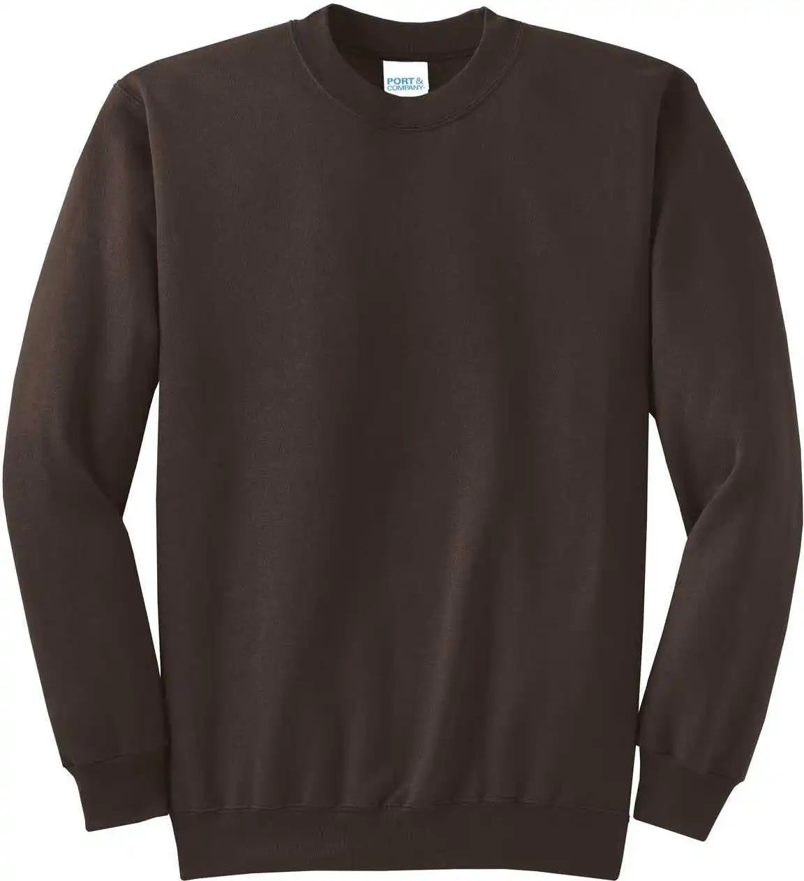 Port &amp; Company Pc78 Core Fleece Crewneck Sweatshirt Dark Chocolate Brown