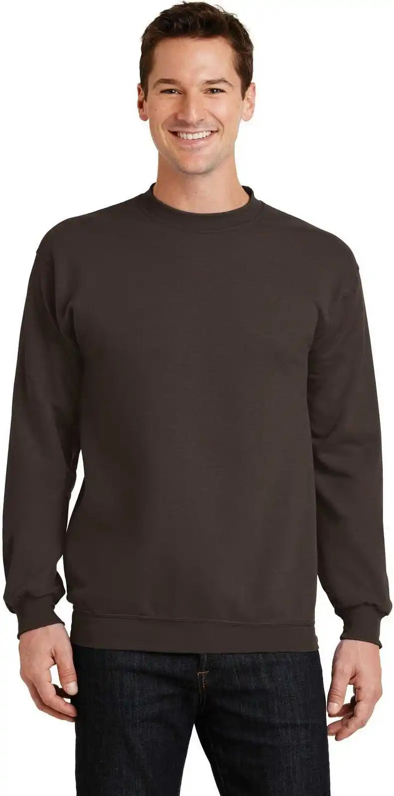 Port &amp; Company Pc78 Core Fleece Crewneck Sweatshirt - Dark Chocolate