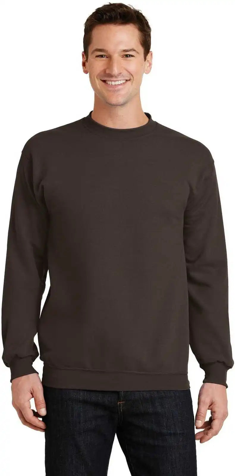 Port & Company Pc78 Core Fleece Crewneck Sweatshirt Dark Chocolate Brown