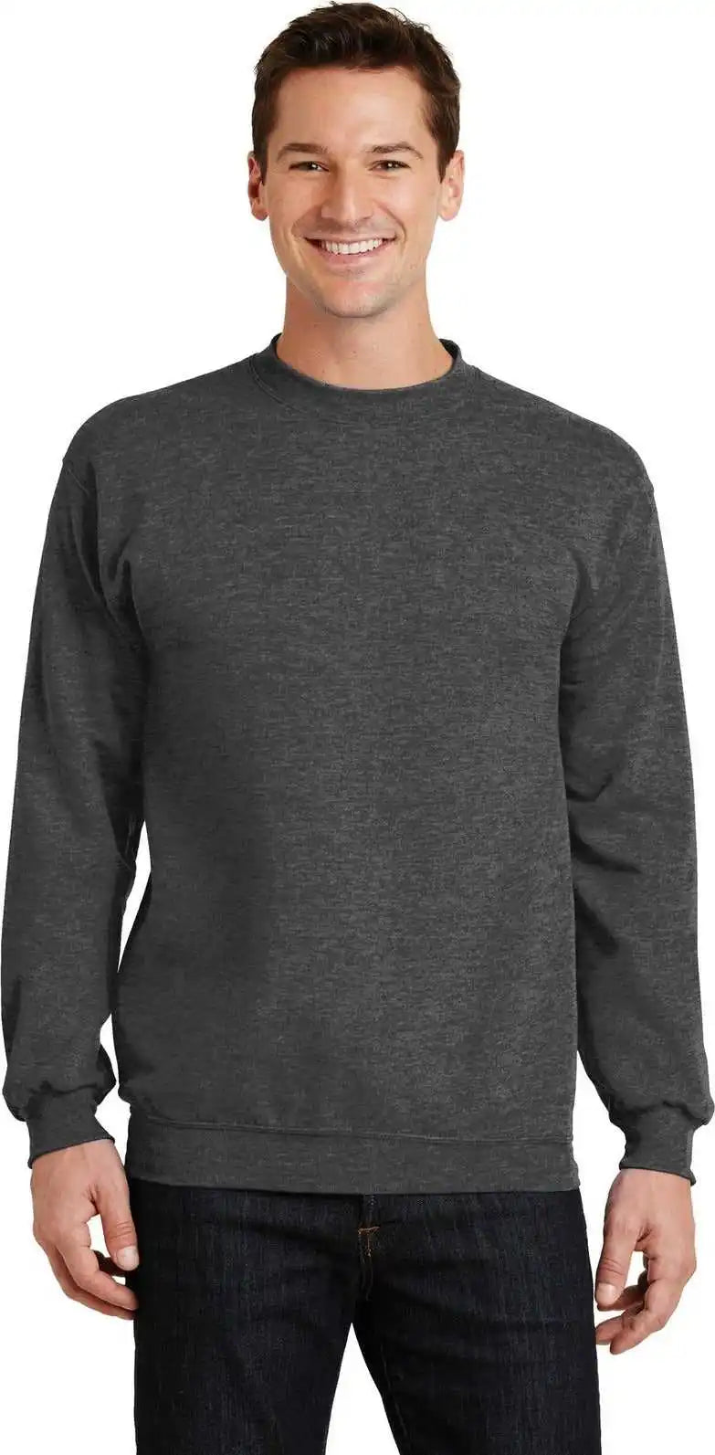 Port &amp; Company Pc78 Core Fleece Crewneck Sweatshirt - Dark Heather Grey