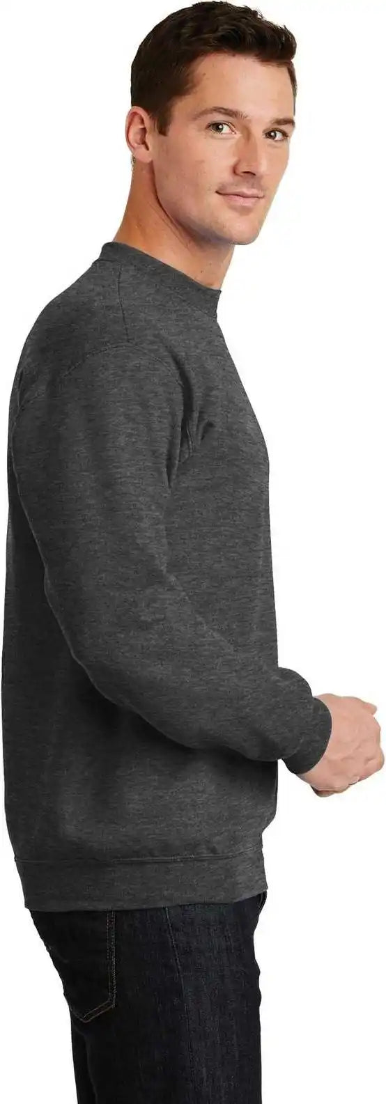 Port &amp; Company Pc78 Core Fleece Crewneck Sweatshirt Dark Heather Gray