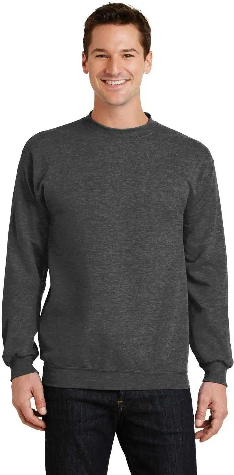 Port & Company Pc78 Core Fleece Crewneck Sweatshirt Dark Heather Gray