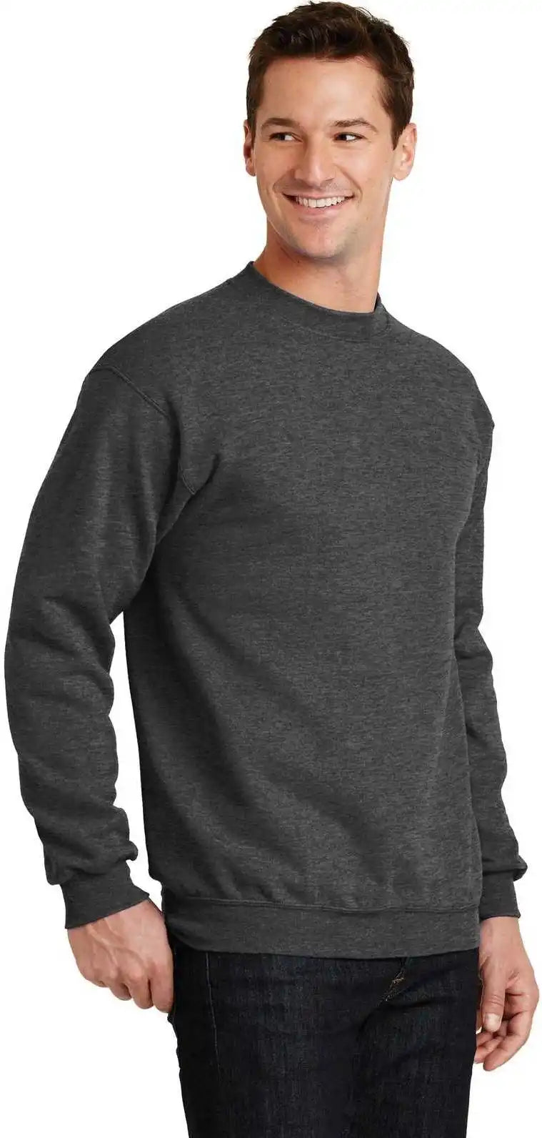 Port &amp; Company Pc78 Core Fleece Crewneck Sweatshirt Dark Heather Gray
