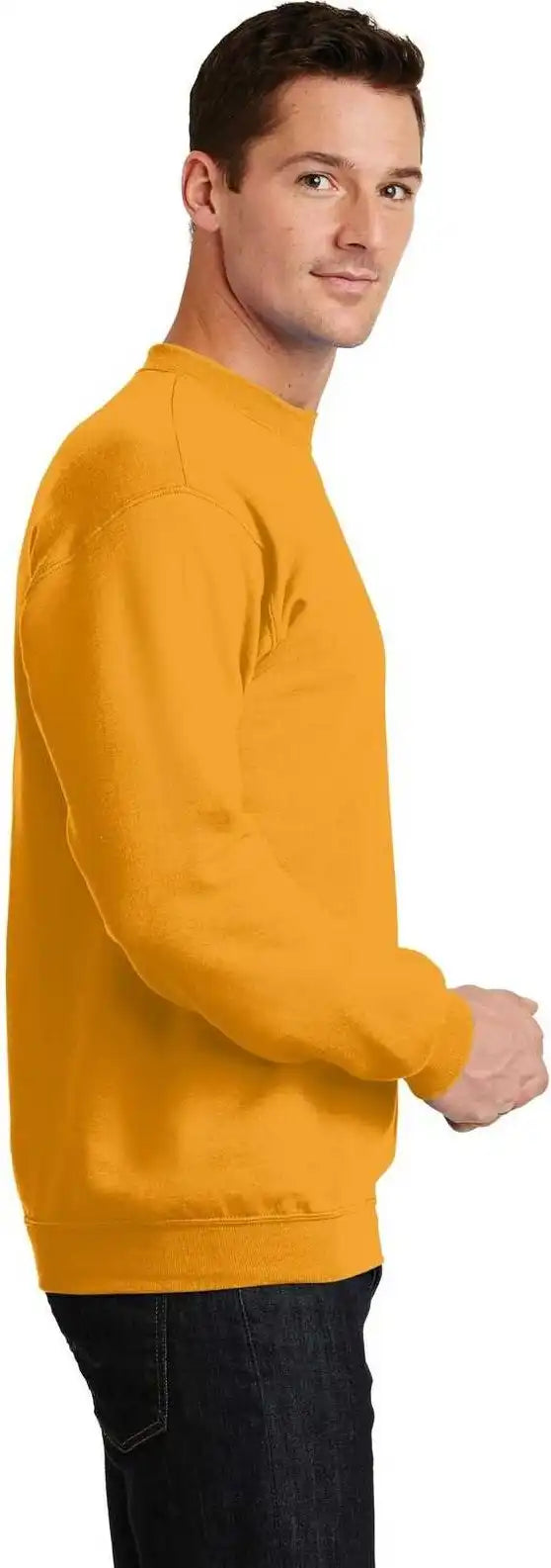 Port &amp; Company Pc78 Core Fleece Crewneck Sweatshirt Gold