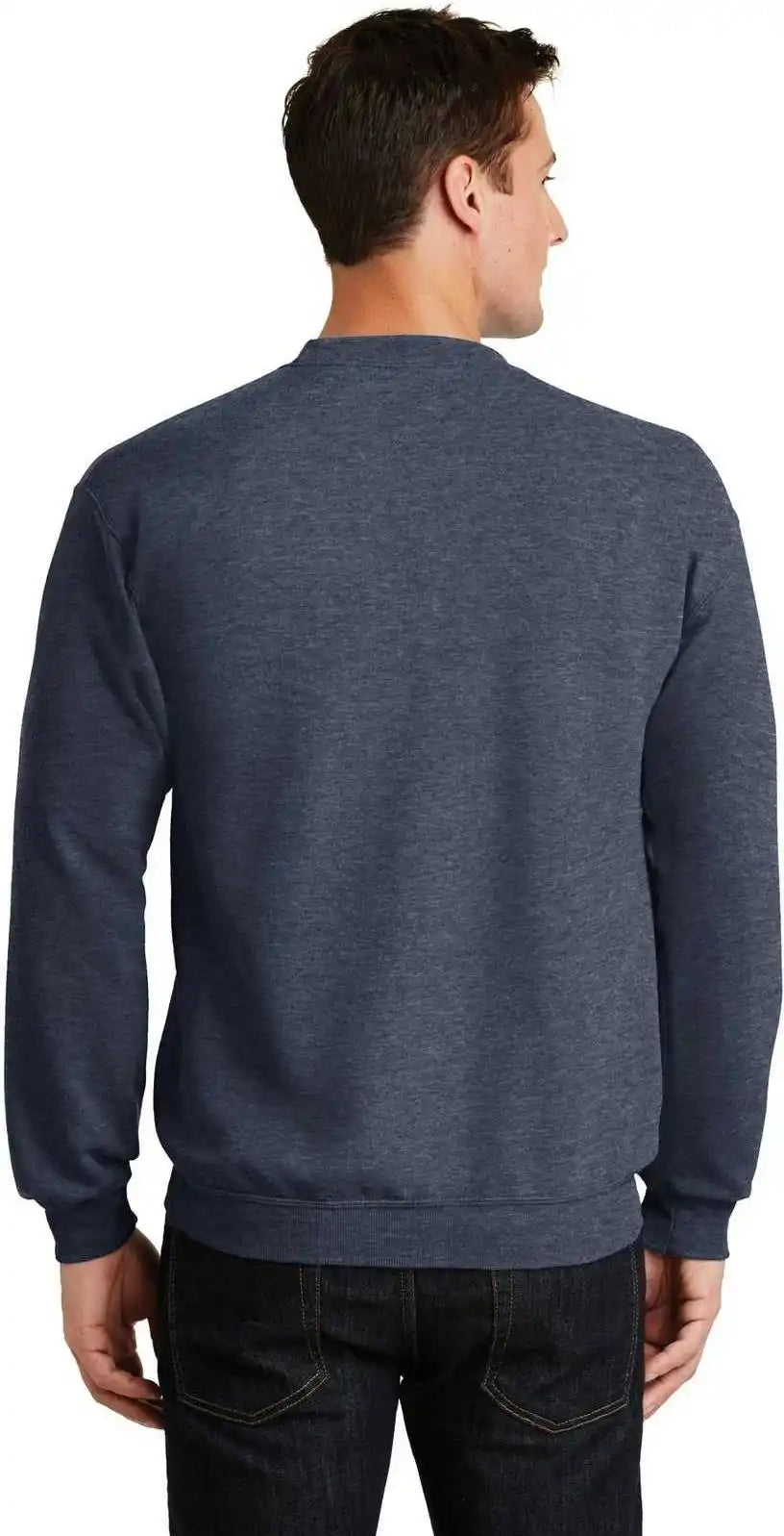Port & Company Pc78 Core Fleece Crewneck Sweatshirt Heather Navy
