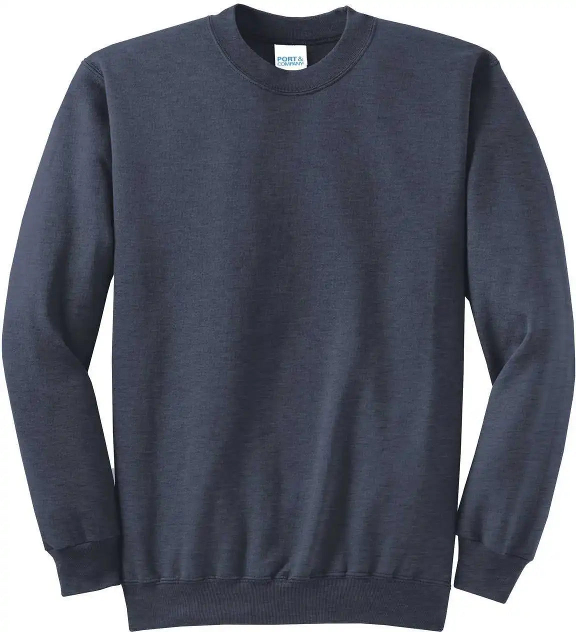 Port &amp; Company Pc78 Core Fleece Crewneck Sweatshirt Heather Navy