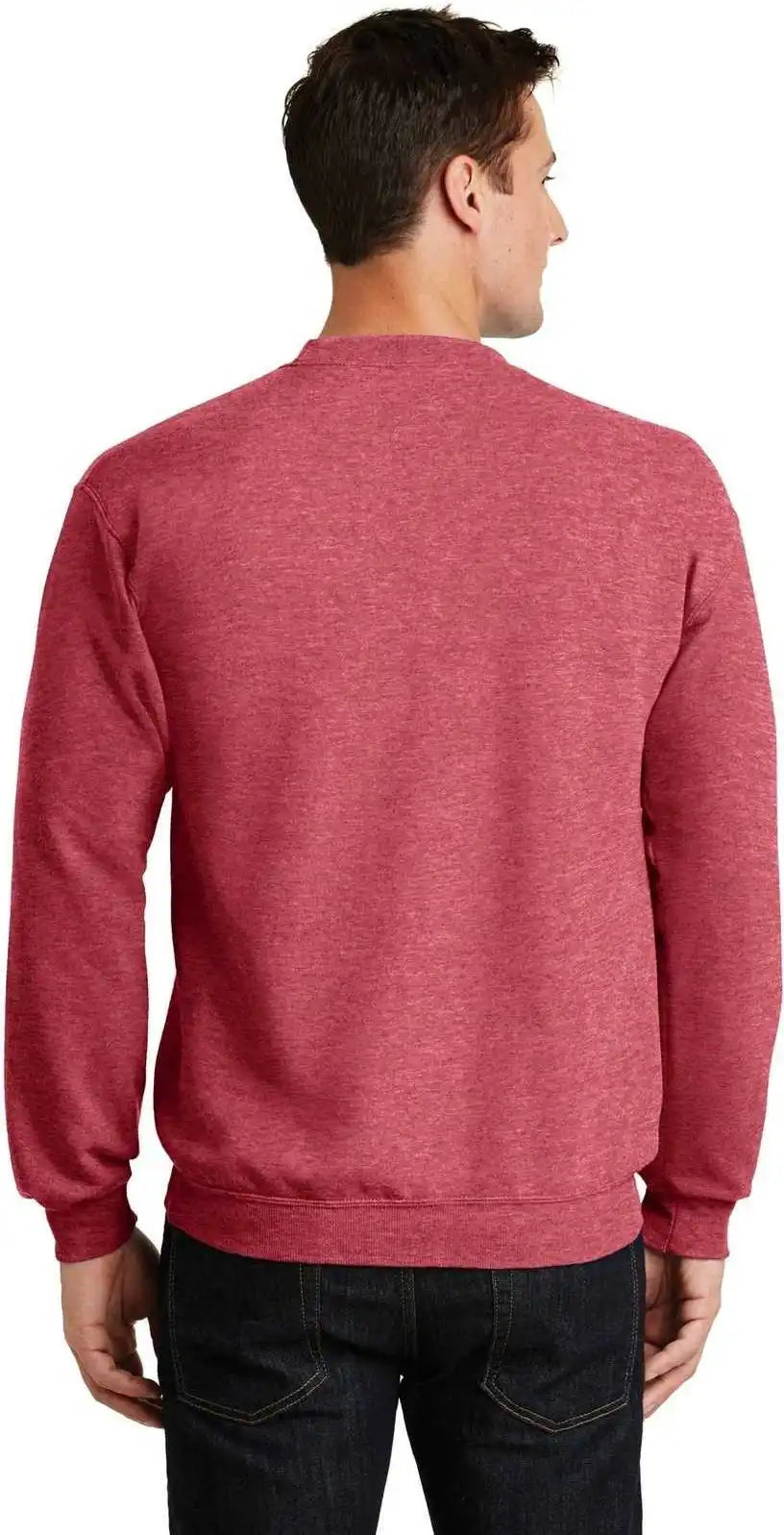 Port & Company Pc78 Core Fleece Crewneck Sweatshirt Heather Red