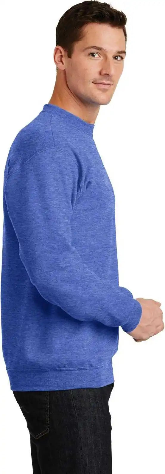 Port &amp; Company Pc78 Core Fleece Crewneck Sweatshirt Heather Royal