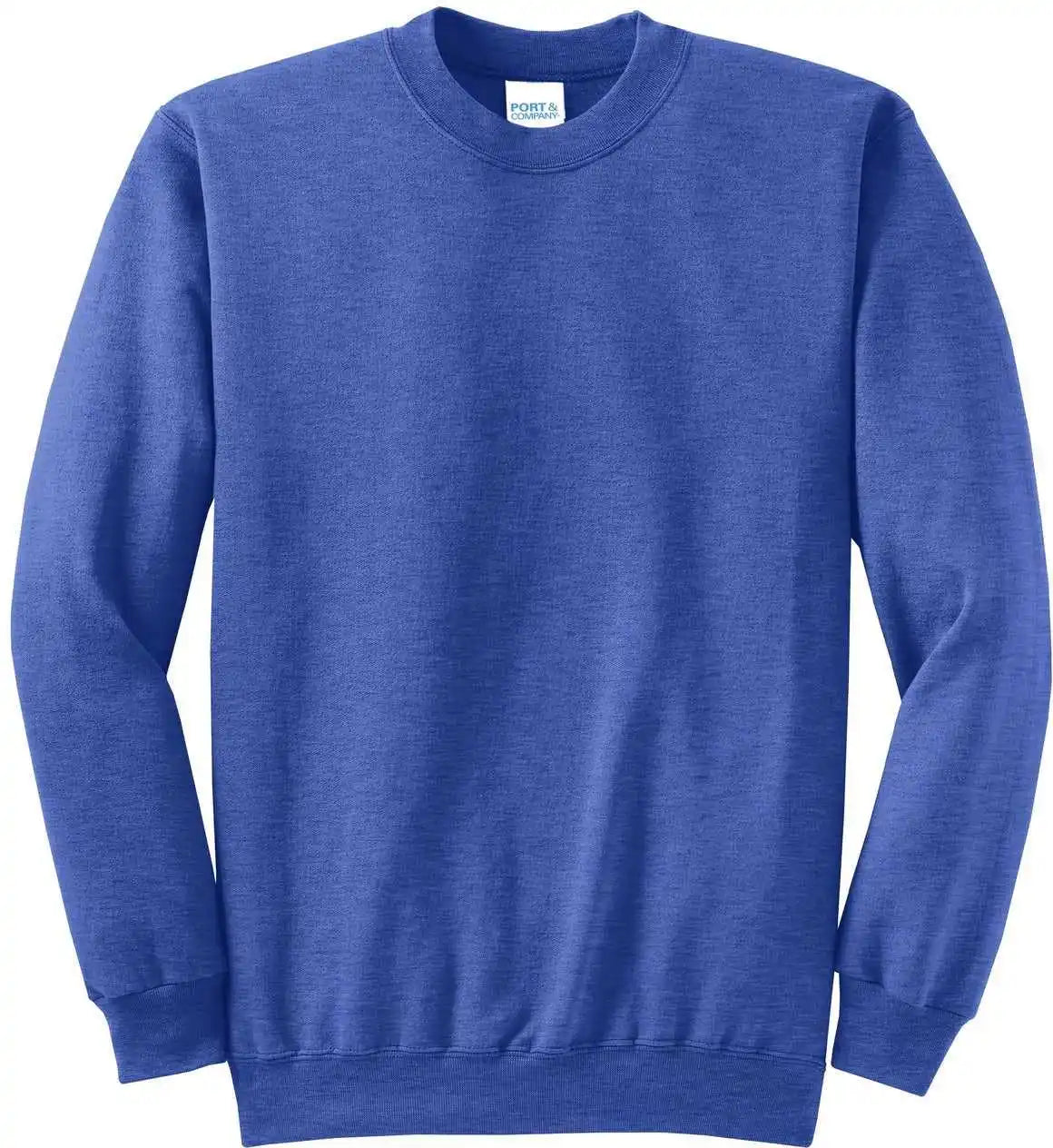 Port &amp; Company Pc78 Core Fleece Crewneck Sweatshirt Heather Royal