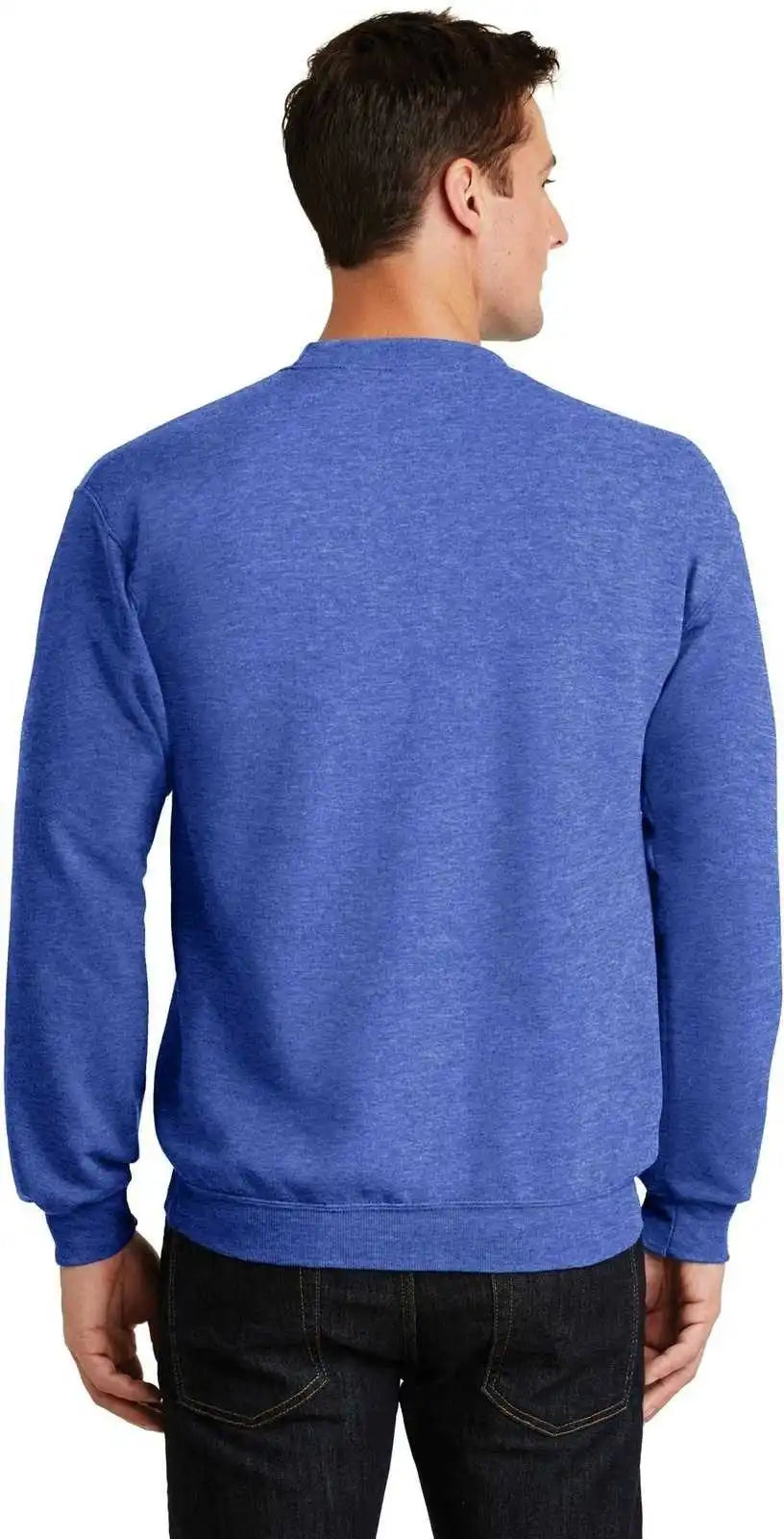 Port & Company Pc78 Core Fleece Crewneck Sweatshirt Heather Royal