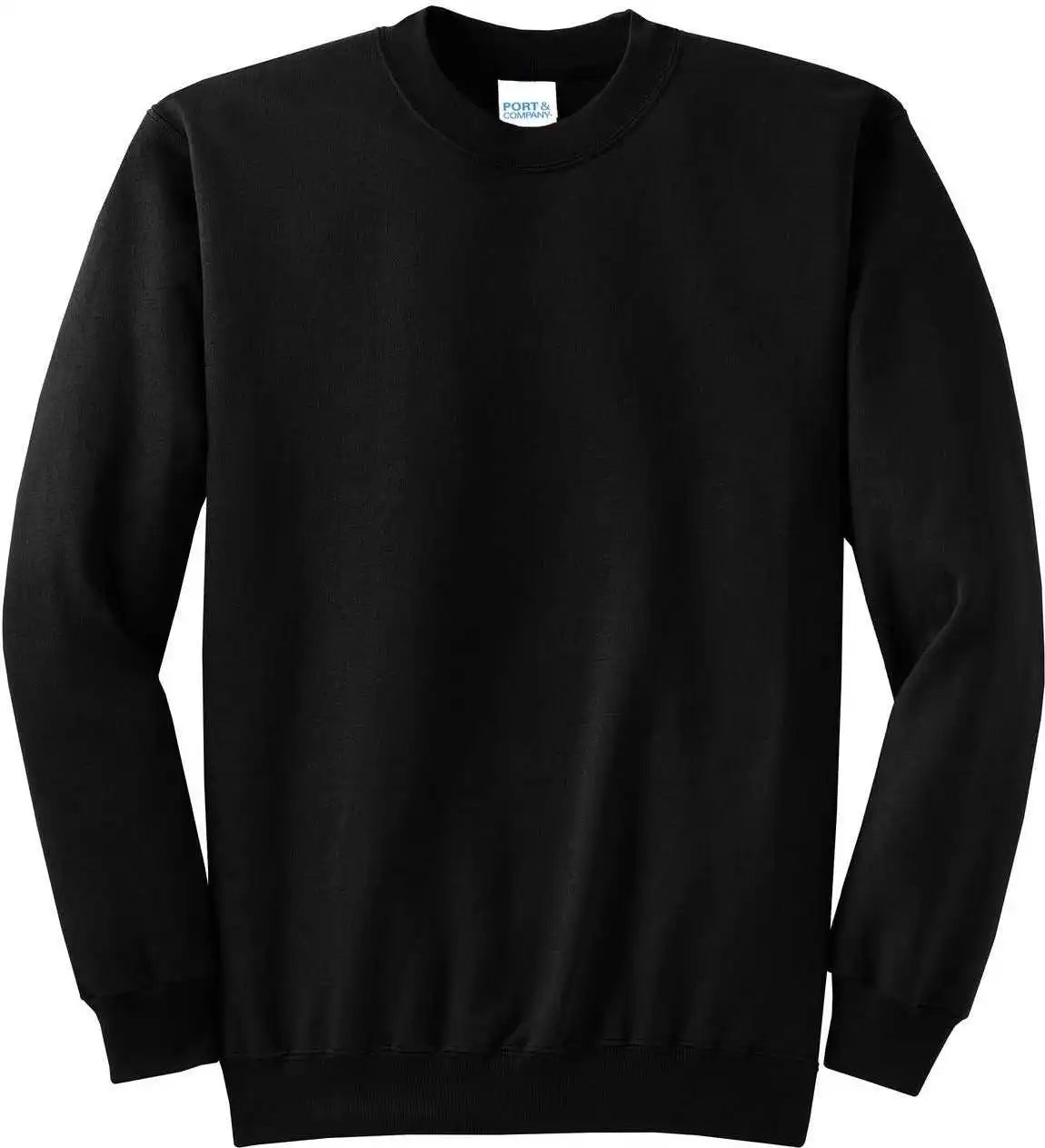 Port &amp; Company Pc78 Core Fleece Crewneck Sweatshirt Jet Black