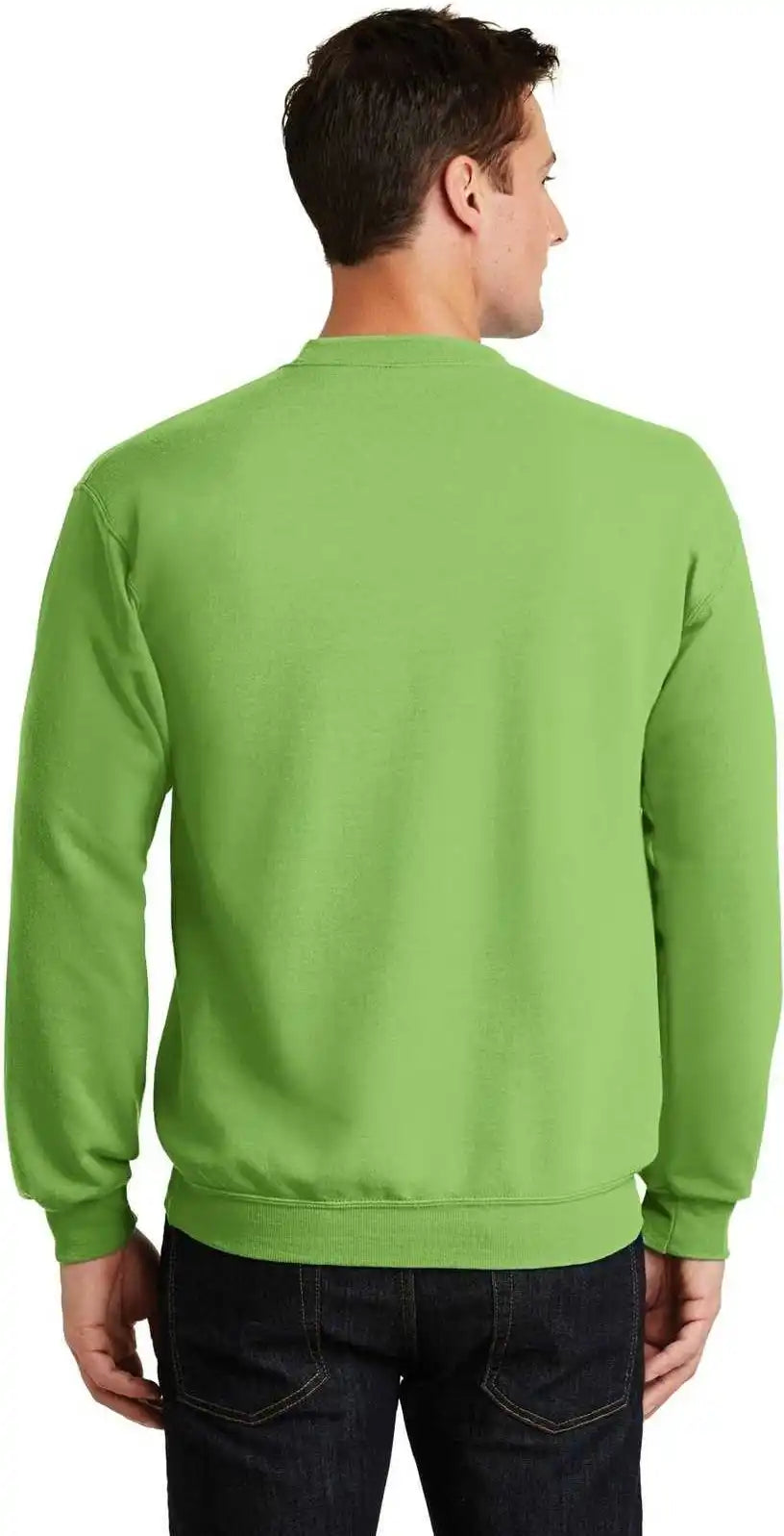 Port &amp; Company Pc78 Core Fleece Crewneck Sweatshirt Lime