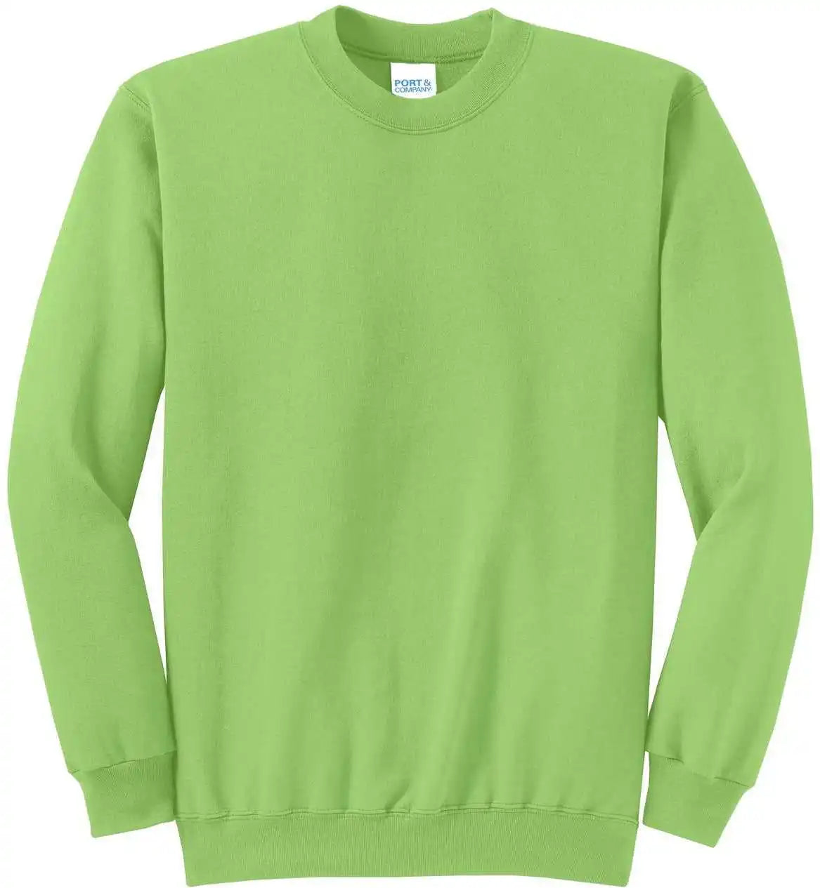 Port &amp; Company Pc78 Core Fleece Crewneck Sweatshirt Lime