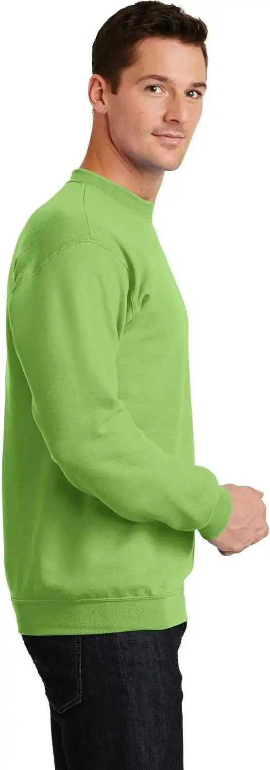 Port &amp; Company Pc78 Core Fleece Crewneck Sweatshirt Lime