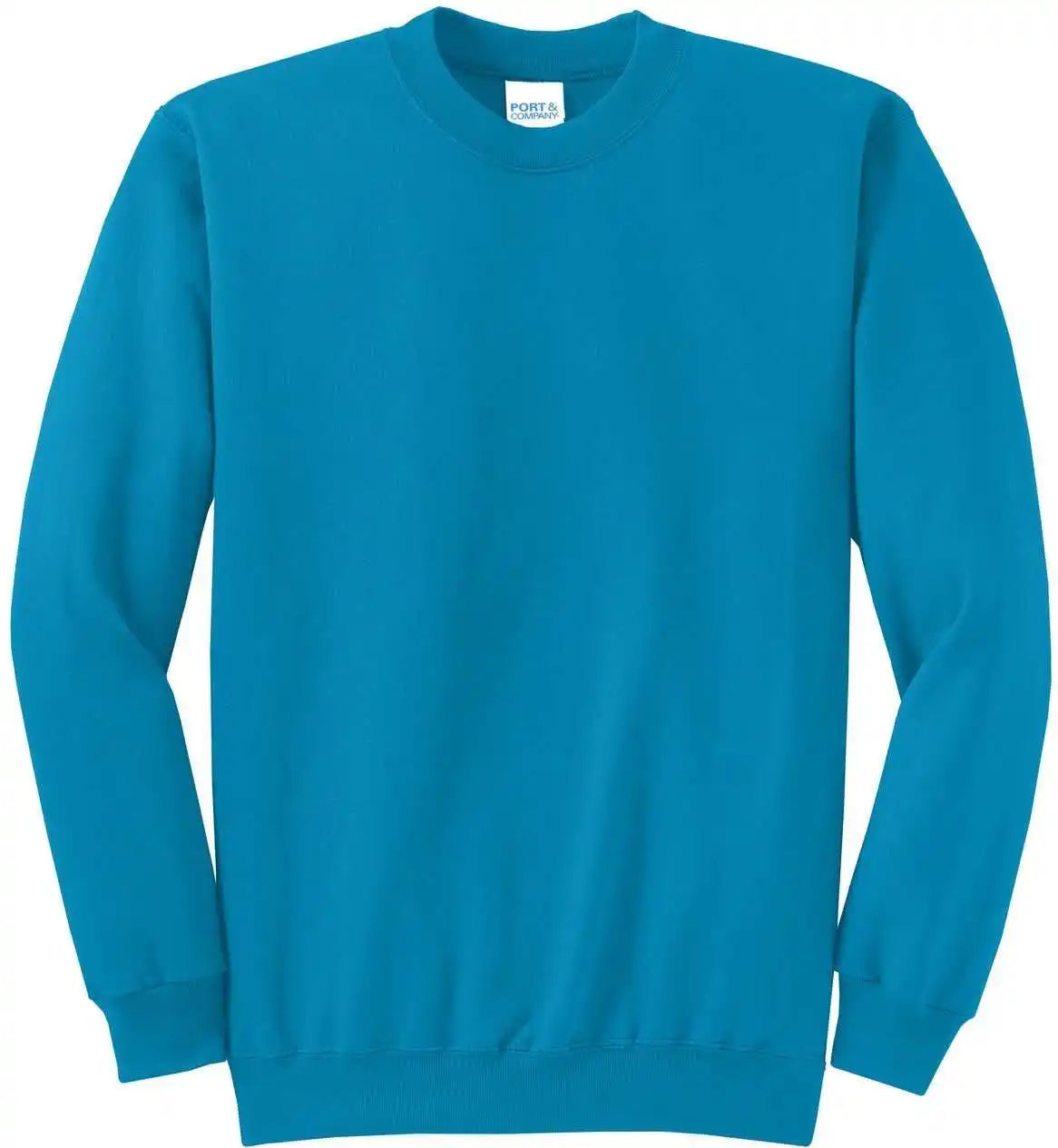 Port &amp; Company Pc78 Core Fleece Crewneck Sweatshirt - Neon Blue