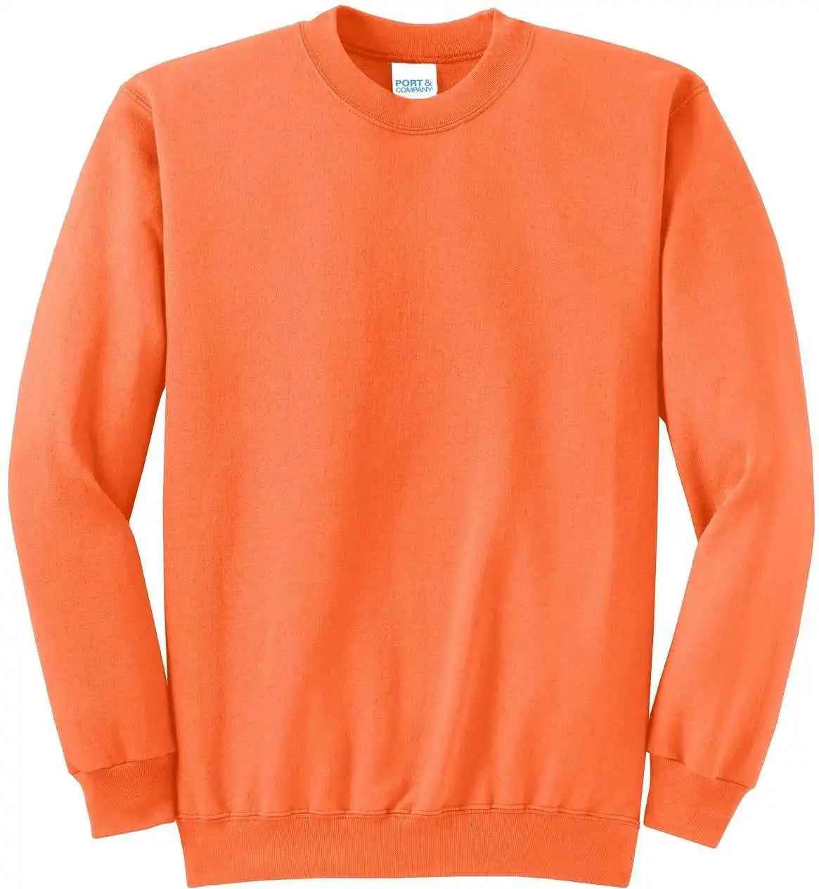 Port &amp; Company Pc78 Core Fleece Crewneck Sweatshirt - Neon Orange