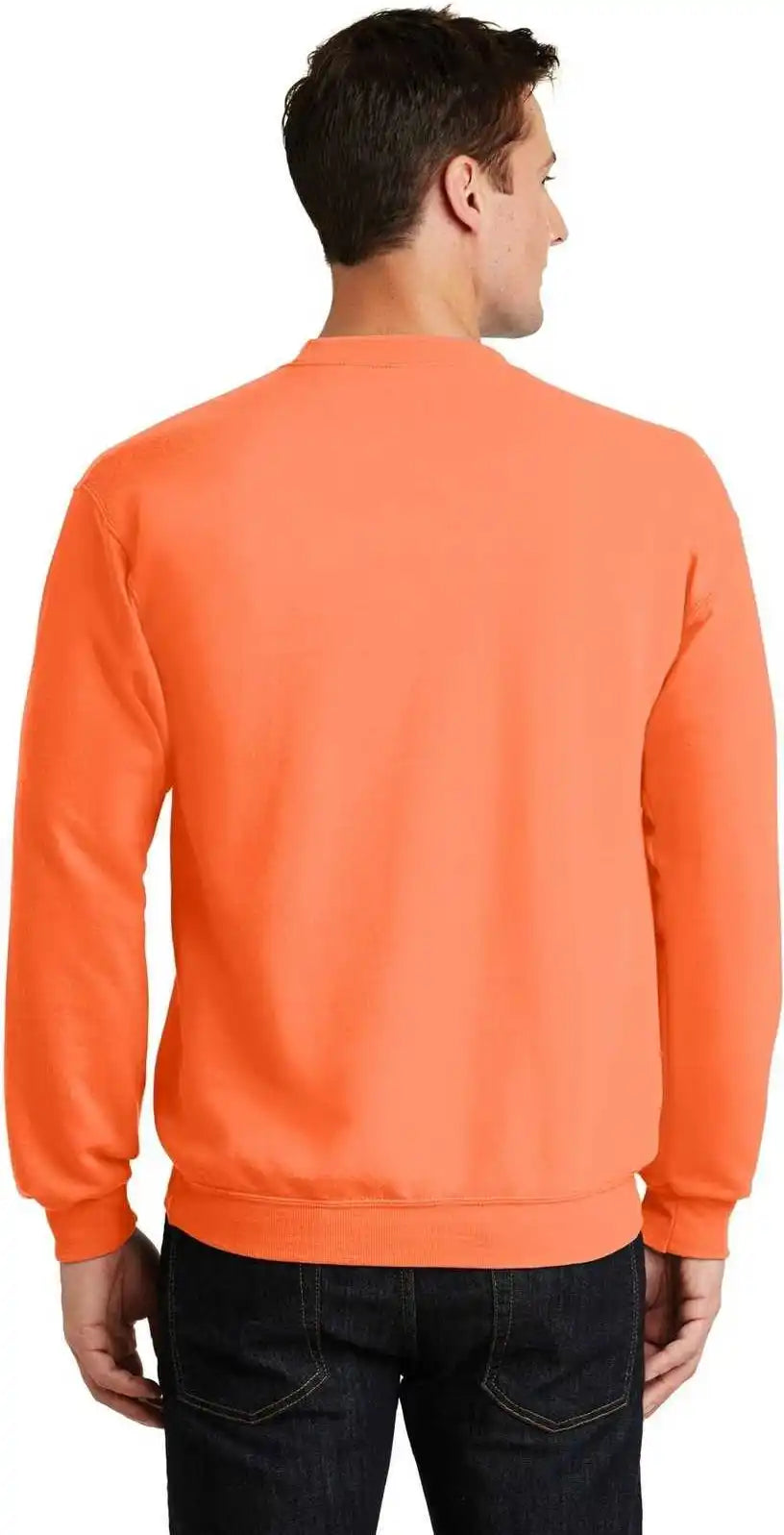 Port & Company Pc78 Core Fleece Crewneck Sweatshirt - Neon Orange
