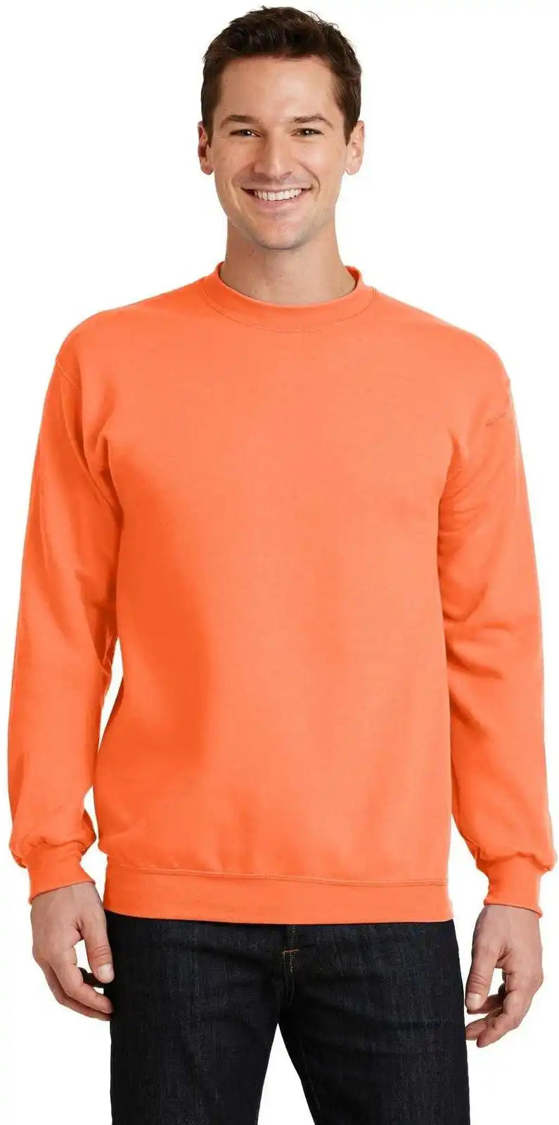 Port & Company Pc78 Core Fleece Crewneck Sweatshirt - Neon Orange