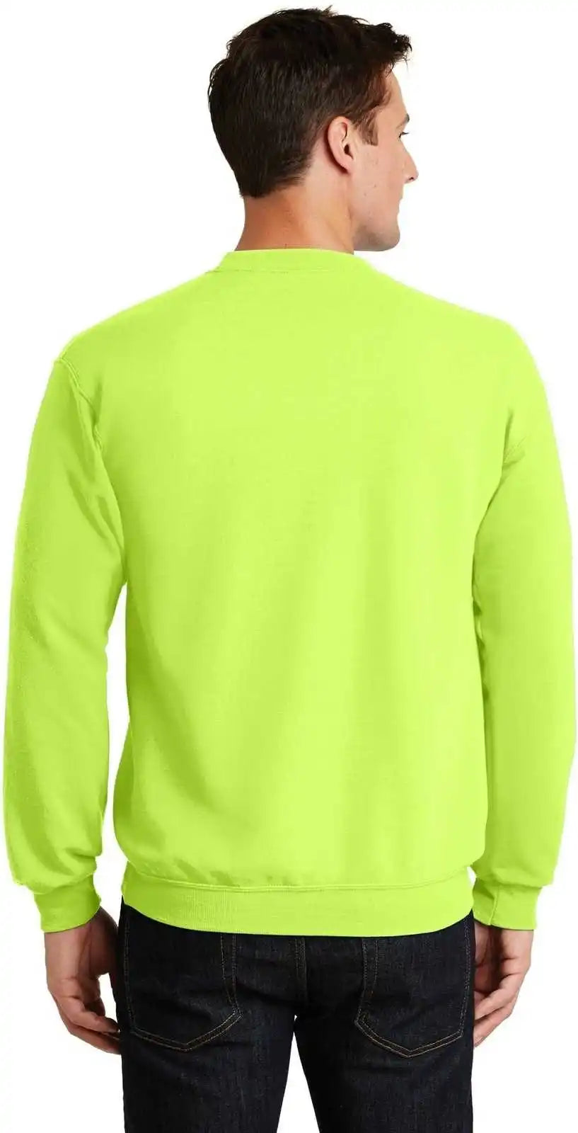 Port & Company Pc78 Core Fleece Crewneck Sweatshirt Neon Yellow