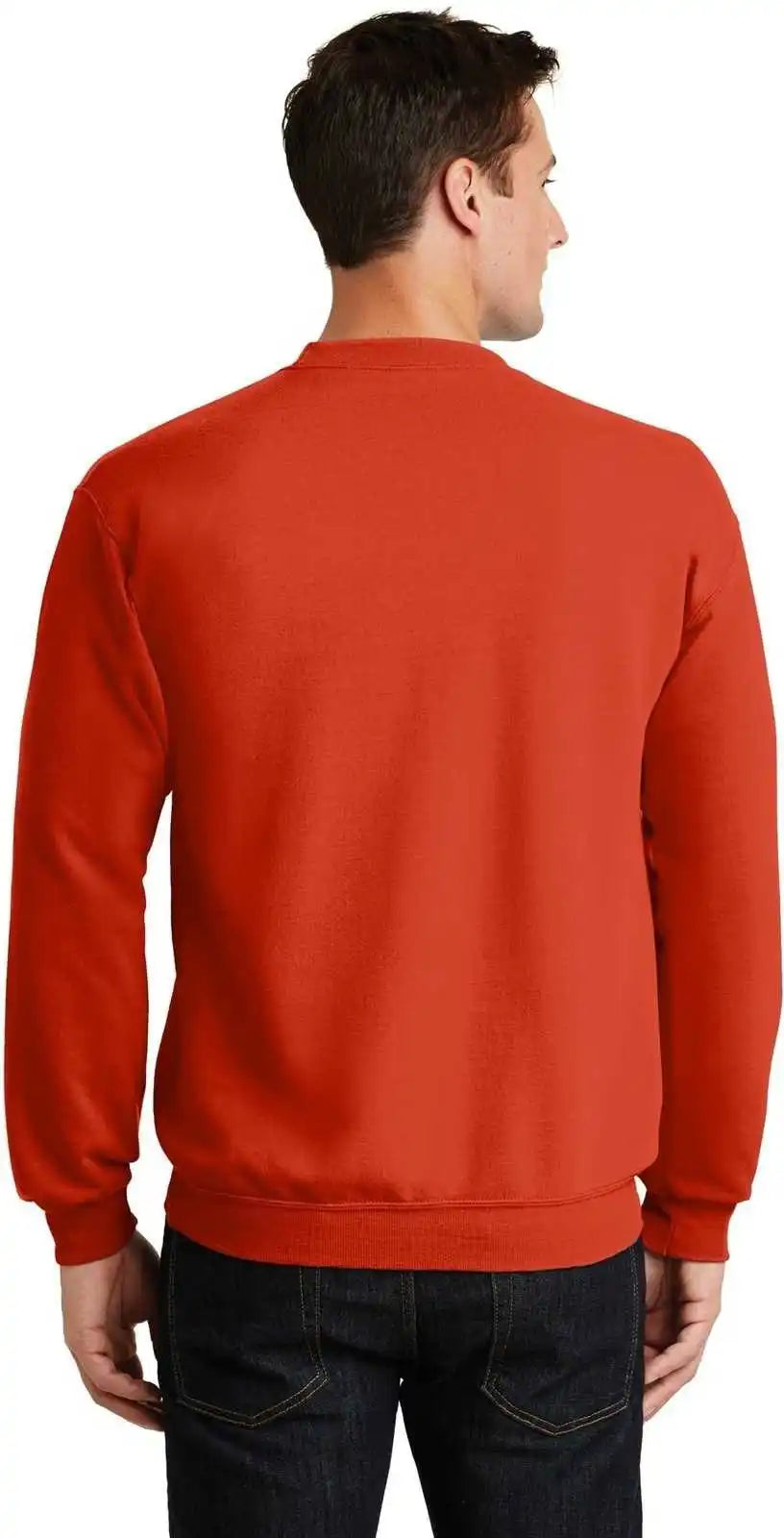 Port & Company Pc78 Core Fleece Crewneck Sweatshirt Orange
