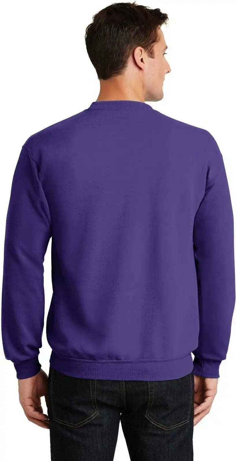 Port &amp; Company Pc78 Core Fleece Crewneck Sweatshirt Purple