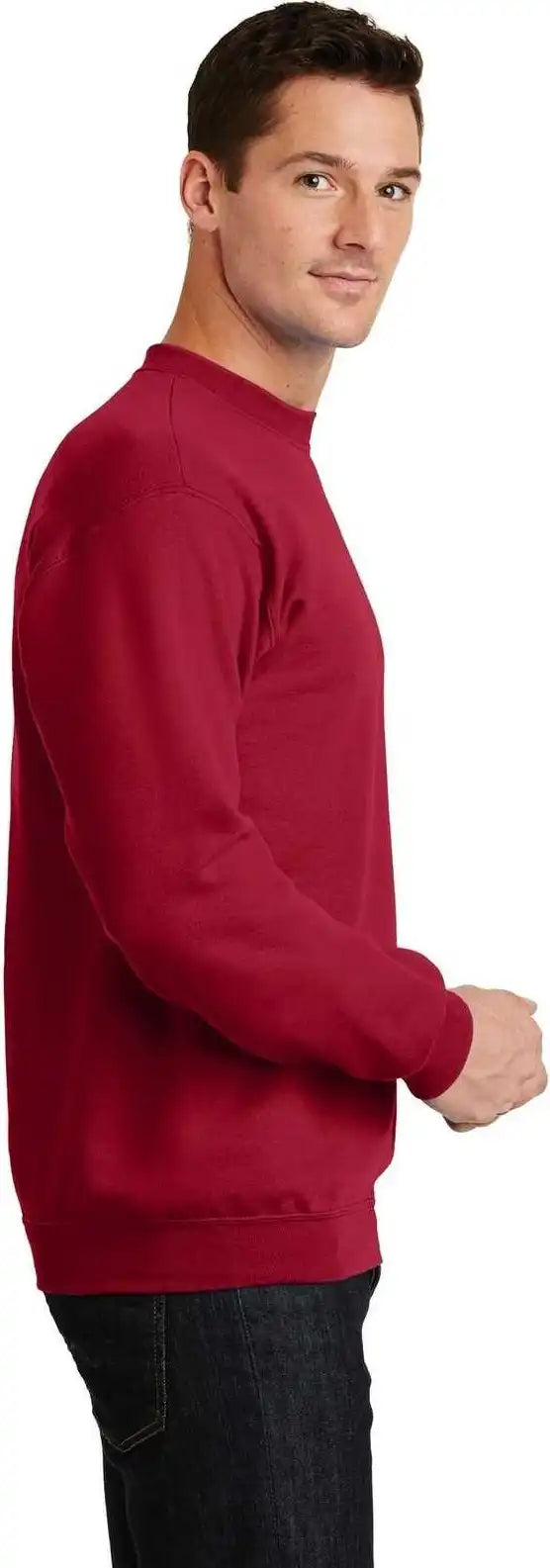 Port &amp; Company Pc78 Core Fleece Crewneck Sweatshirt Red