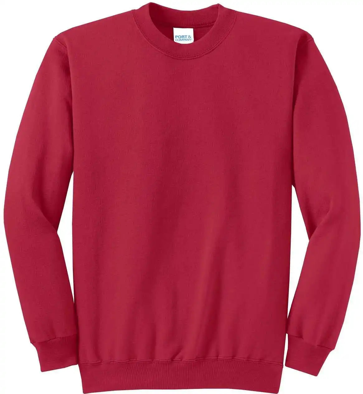 Port &amp; Company Pc78 Core Fleece Crewneck Sweatshirt Red
