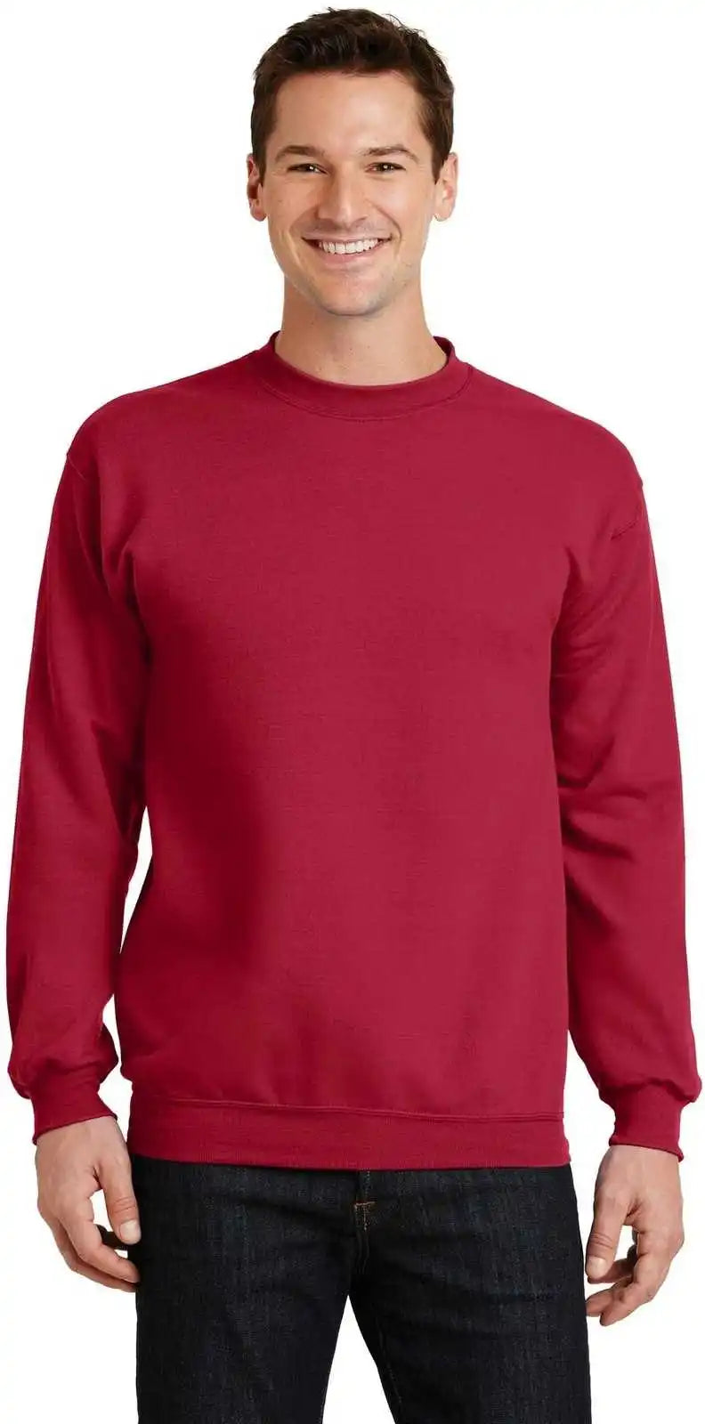 Port & Company Pc78 Core Fleece Crewneck Sweatshirt Red