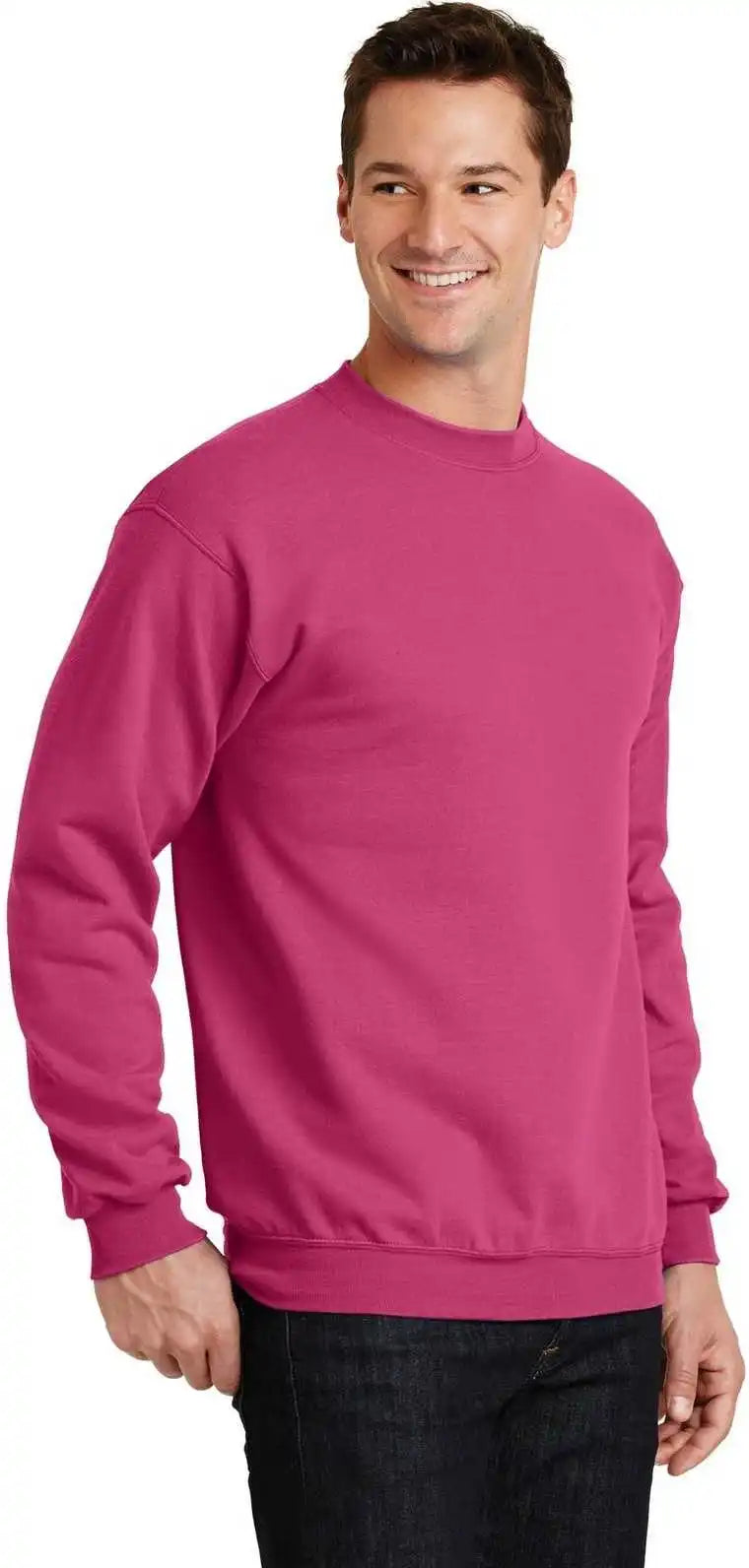 Port &amp; Company Pc78 Core Fleece Crewneck Sweatshirt Sangria