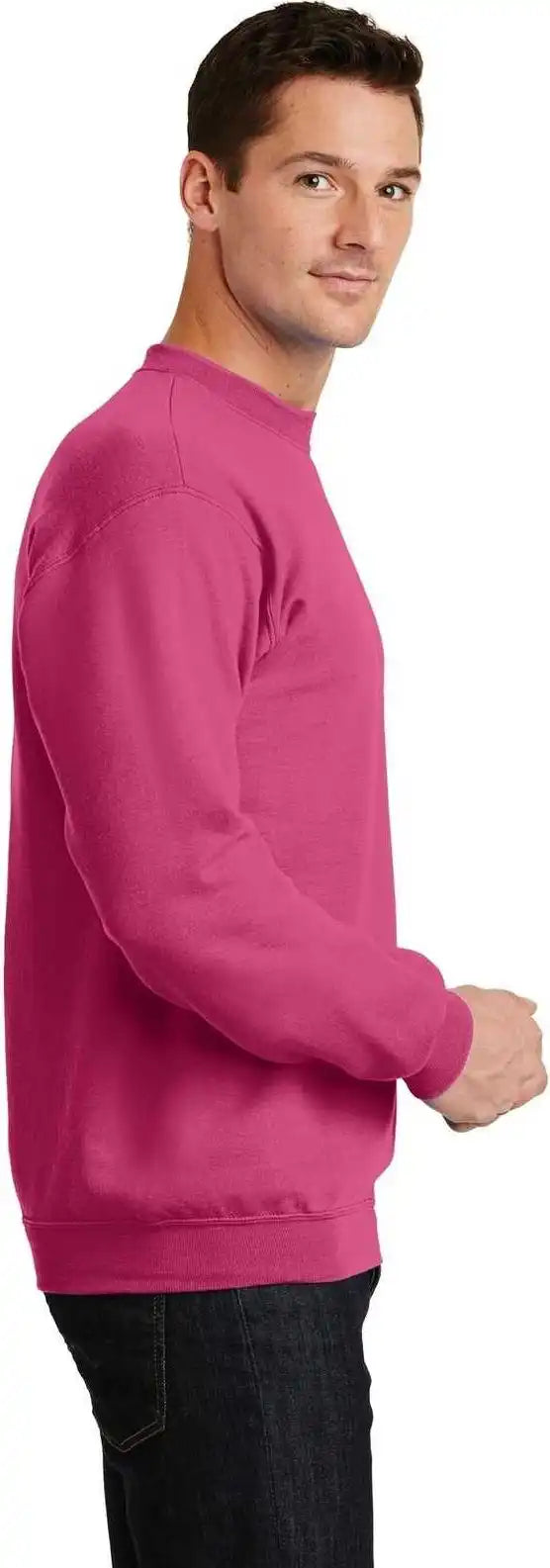 Port &amp; Company Pc78 Core Fleece Crewneck Sweatshirt Sangria