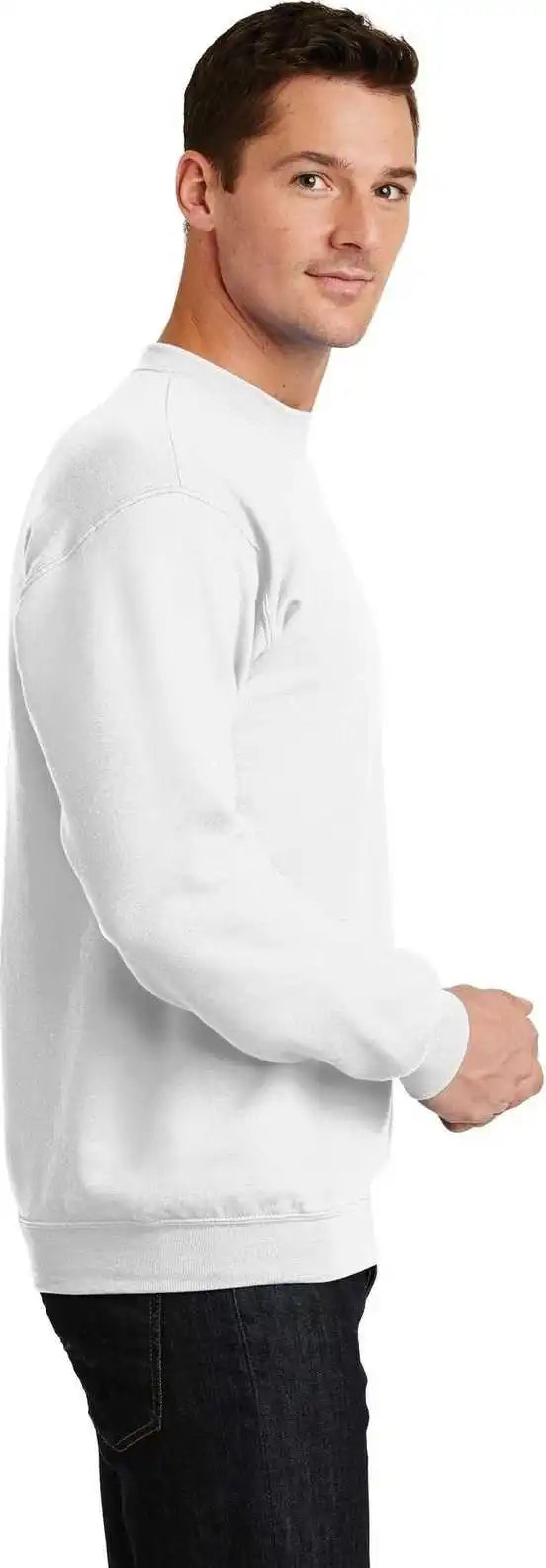 Port &amp; Company Pc78 Core Fleece Crewneck Sweatshirt - White