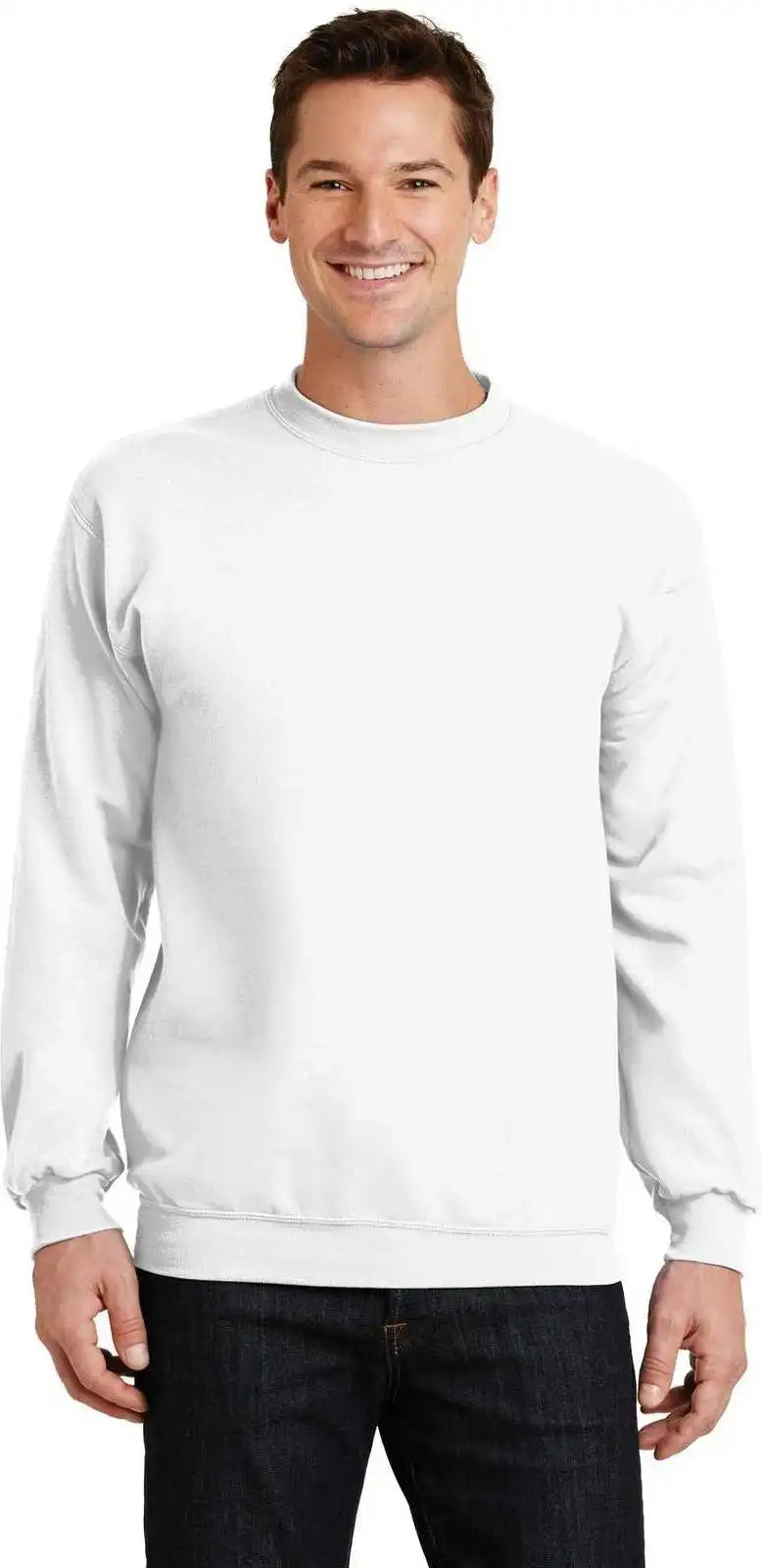 Port & Company Pc78 Core Fleece Crewneck Sweatshirt White