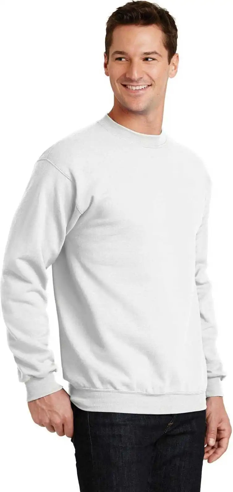 Port &amp; Company Pc78 Core Fleece Crewneck Sweatshirt - White