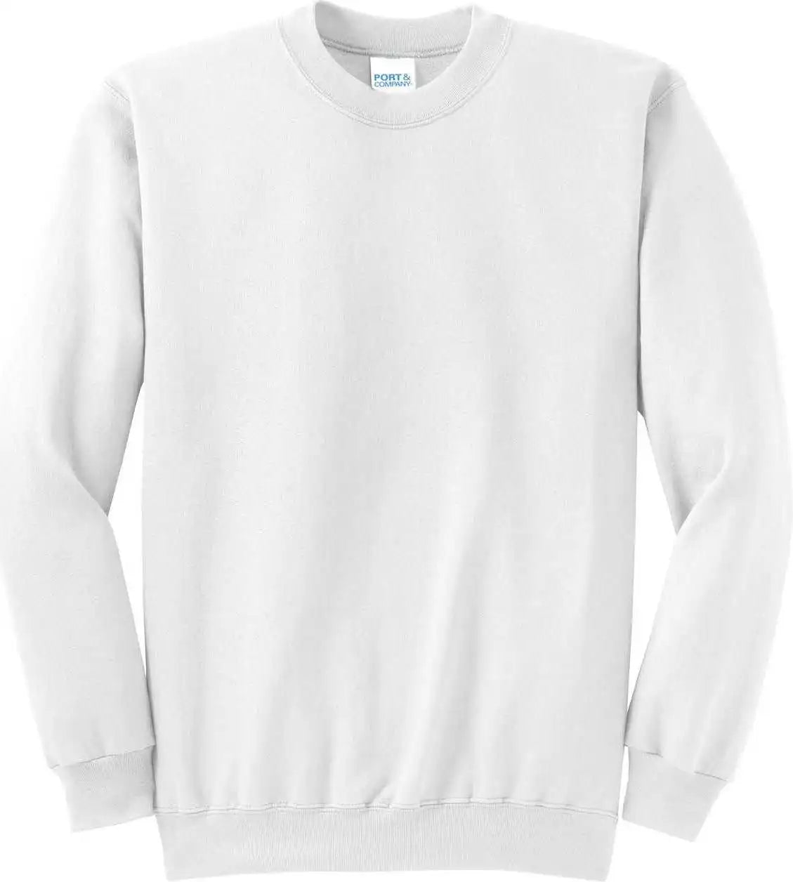 Port &amp; Company Pc78 Core Fleece Crewneck Sweatshirt - White