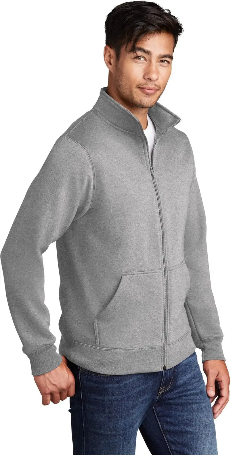 Port & Company Pc78fz co Core Fleece Cadet Full-zip Sweatshirt - Athletic Heather