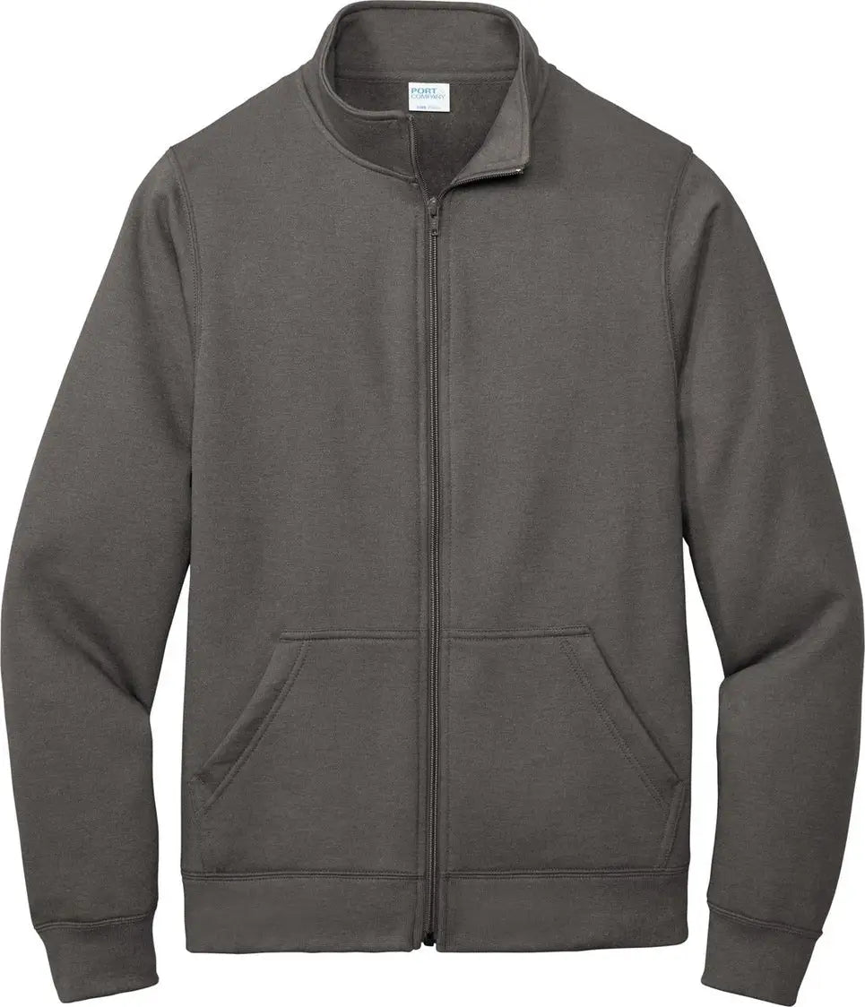 Port & Company Pc78fz co Core Fleece Cadet Full-zip Sweatshirt - Charcoal