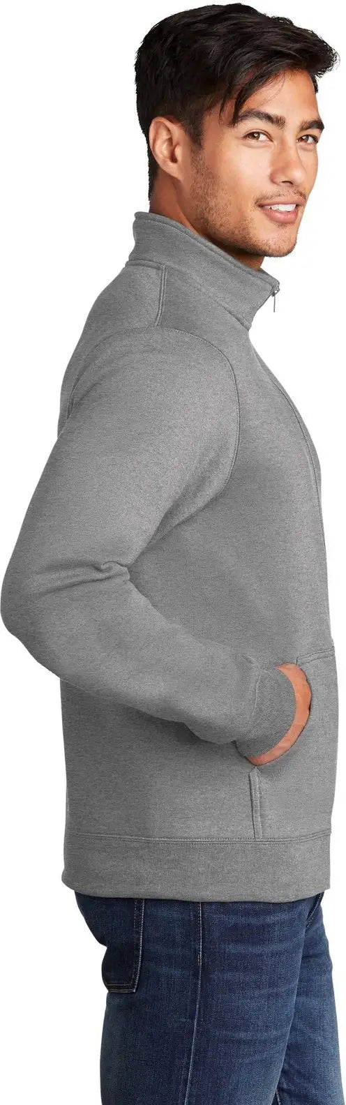 Port & Company Pc78fz co Core Fleece Cadet Full-zip Sweatshirt - Athletic Heather