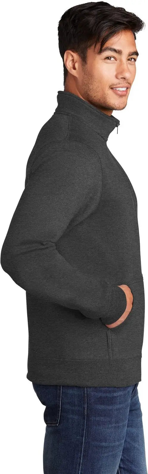 Port & Company Pc78fz co Core Fleece Cadet Full-zip Sweatshirt - Dark Heather Gray