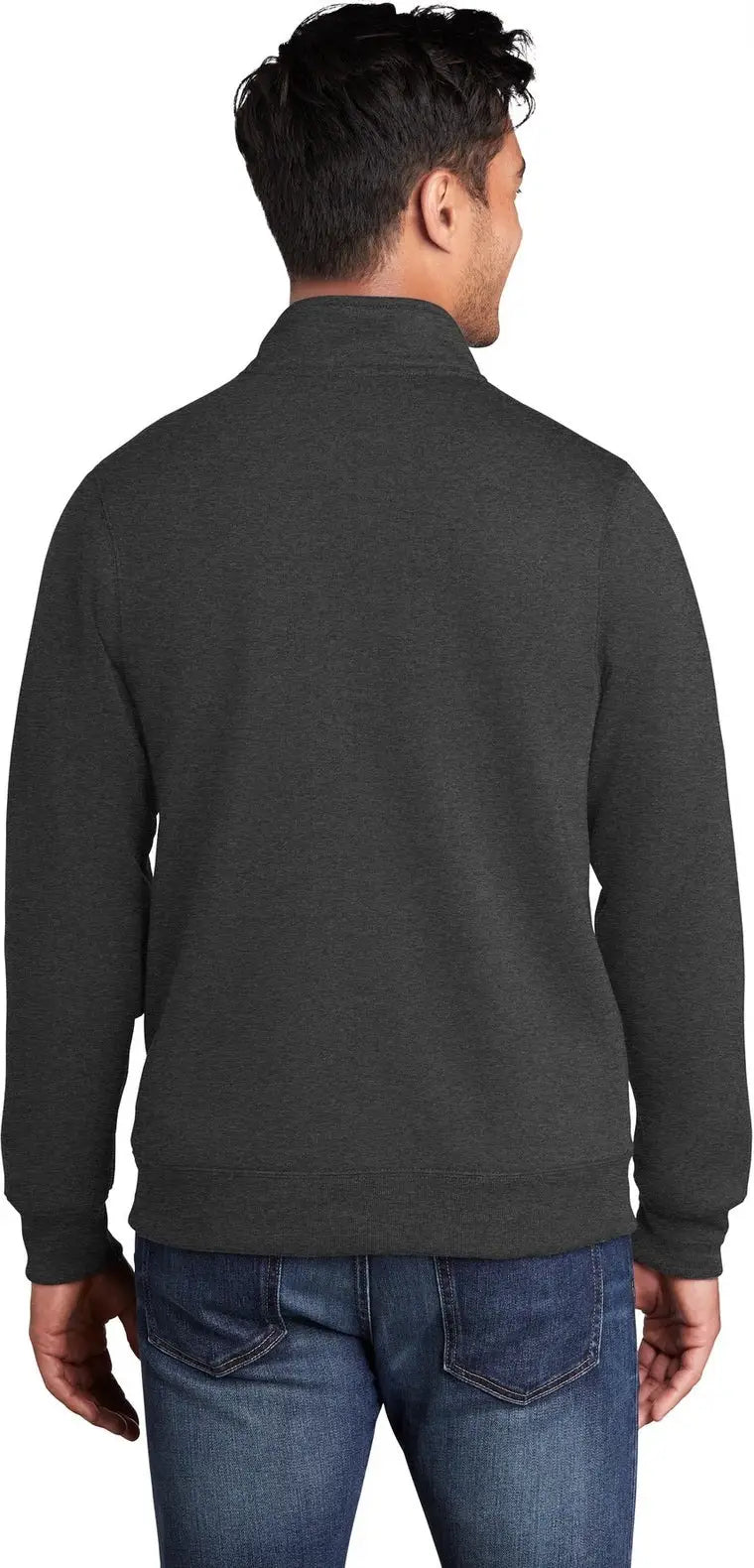 Port & Company Pc78fz co Core Fleece Cadet Full-zip Sweatshirt - Dark Heather Gray