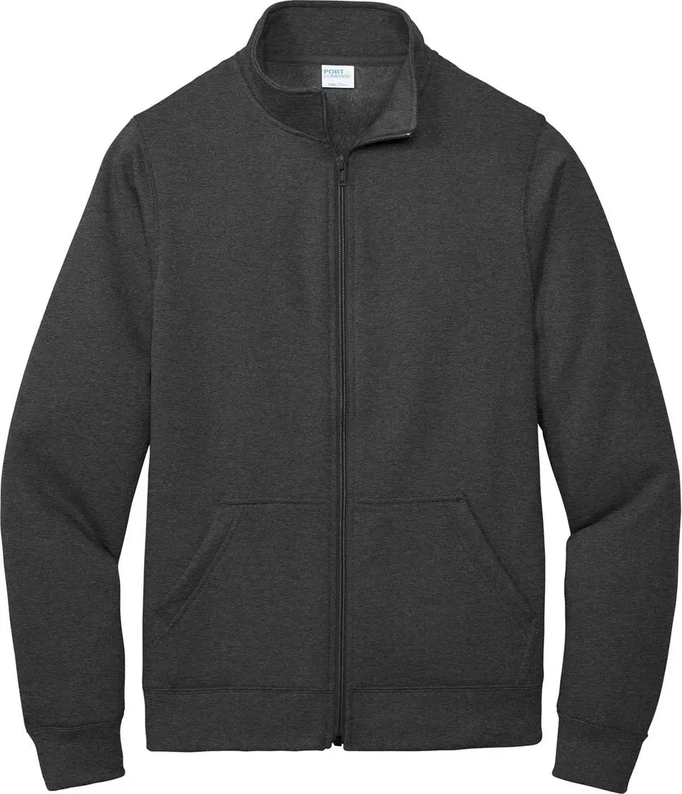 Port & Company Pc78fz co Core Fleece Cadet Full-zip Sweatshirt - Dark Heather Gray