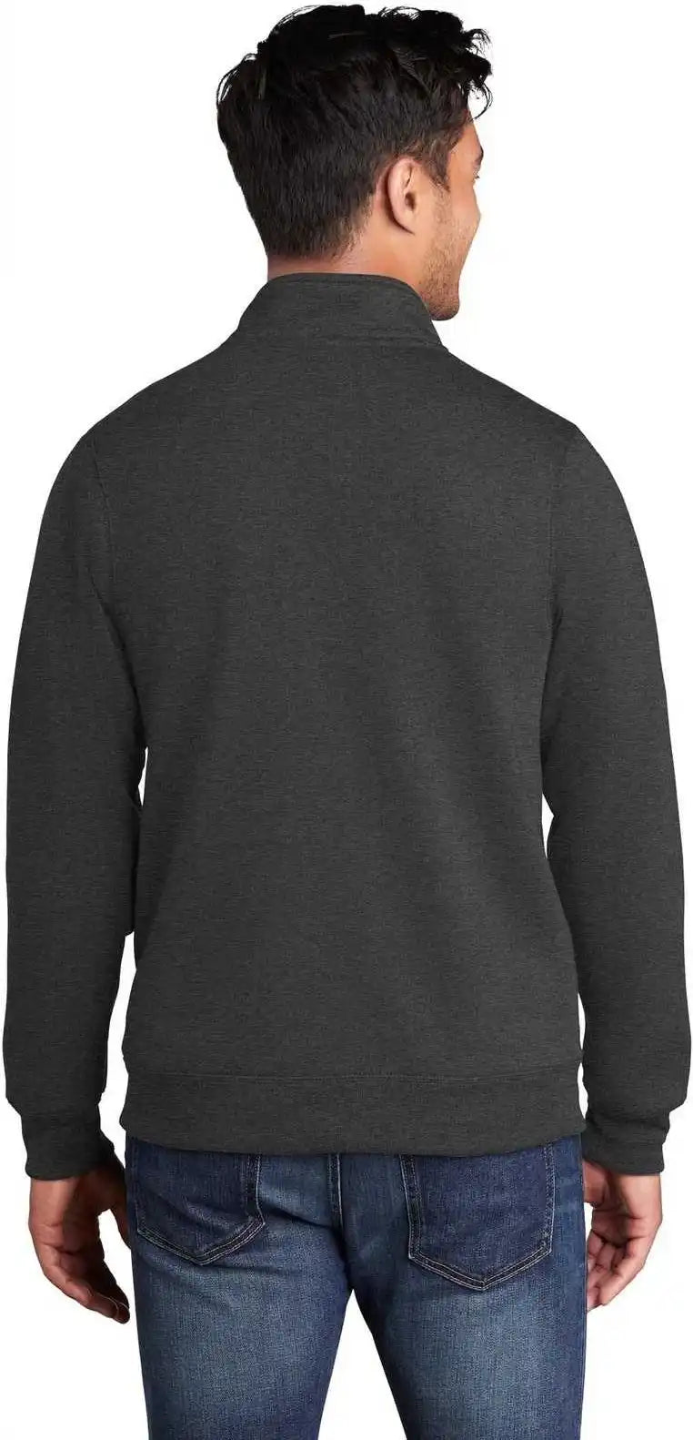 Port & Company Pc78fz Core Fleece Cadet Full Zip Sweatshirt Pc78fzdark Heather Gray