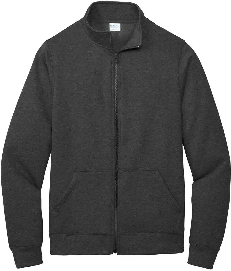 Port &amp; Company Pc78fz Core Fleece Cadet Full Zip Sweatshirt Pc78fzdark Heather Gray
